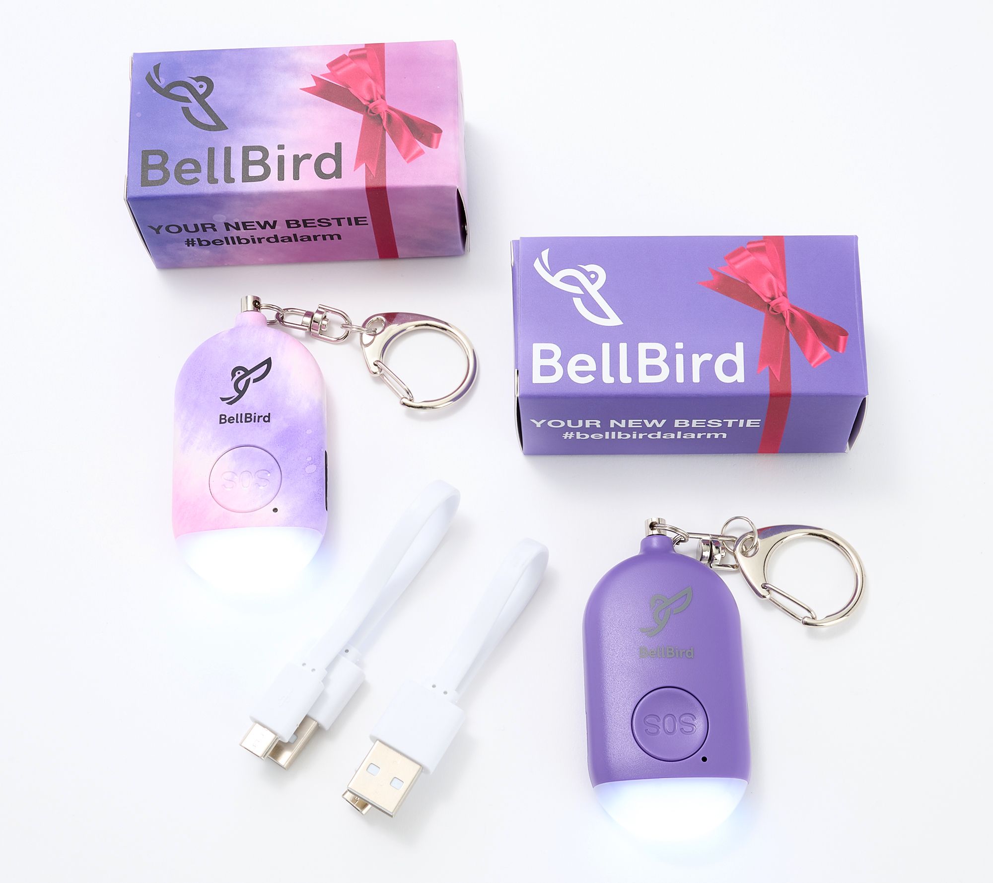 Bellbird Set of 2 Rechargeable Safety Alarms w/ Gift Boxes