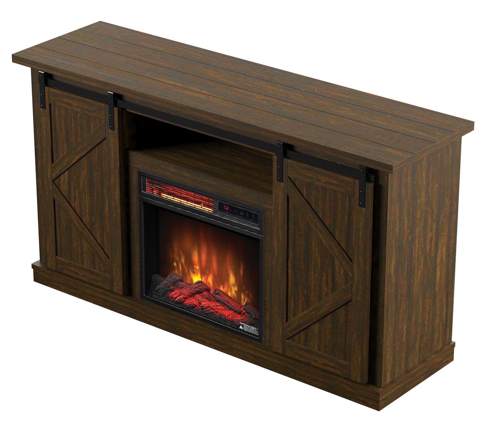 Duraflame 54" TV Stand with Electric Fireplace and Barn ...