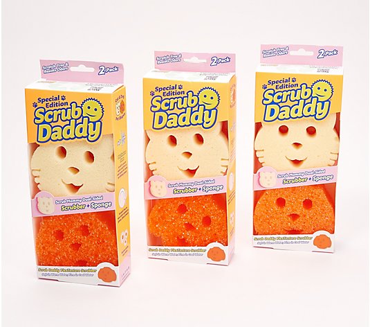 Set of (6) Scrub Daddy Puppy & Scrub Mommy Kitty Variety Sponges 