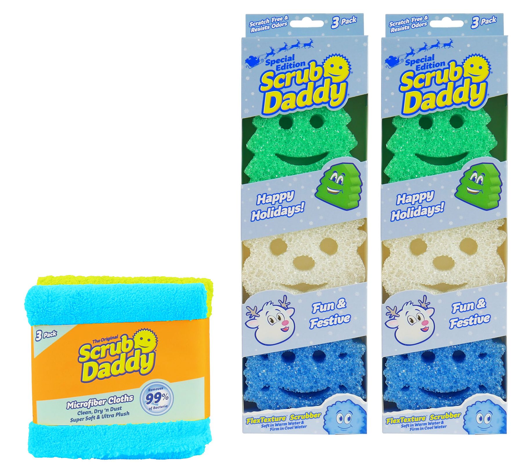 Special Edition Winter Shapes w/ MicroFiber Towels by Scrub Daddy