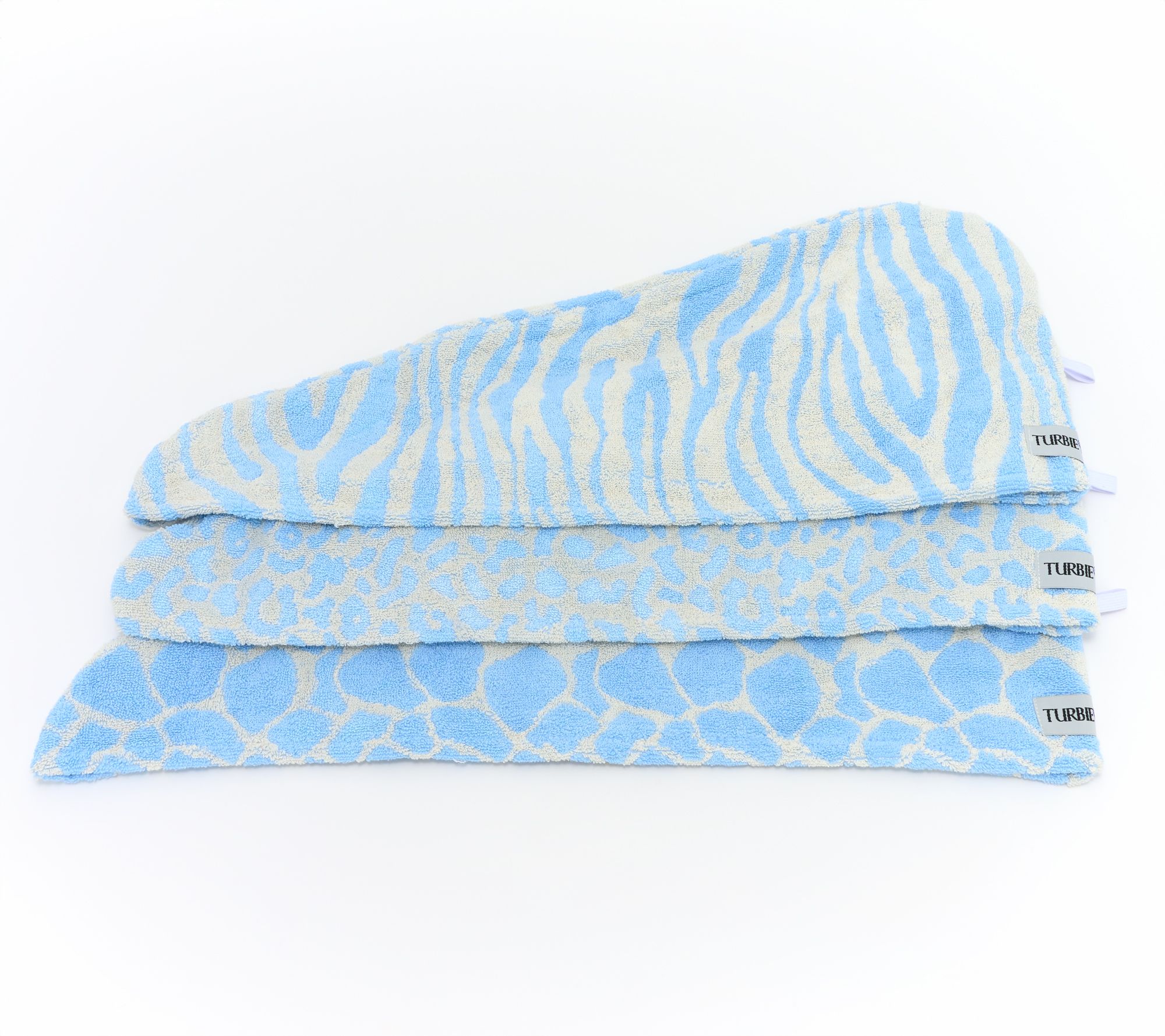 Turbie Twist Set of 3 100% Cotton Safari Print Hair Towels