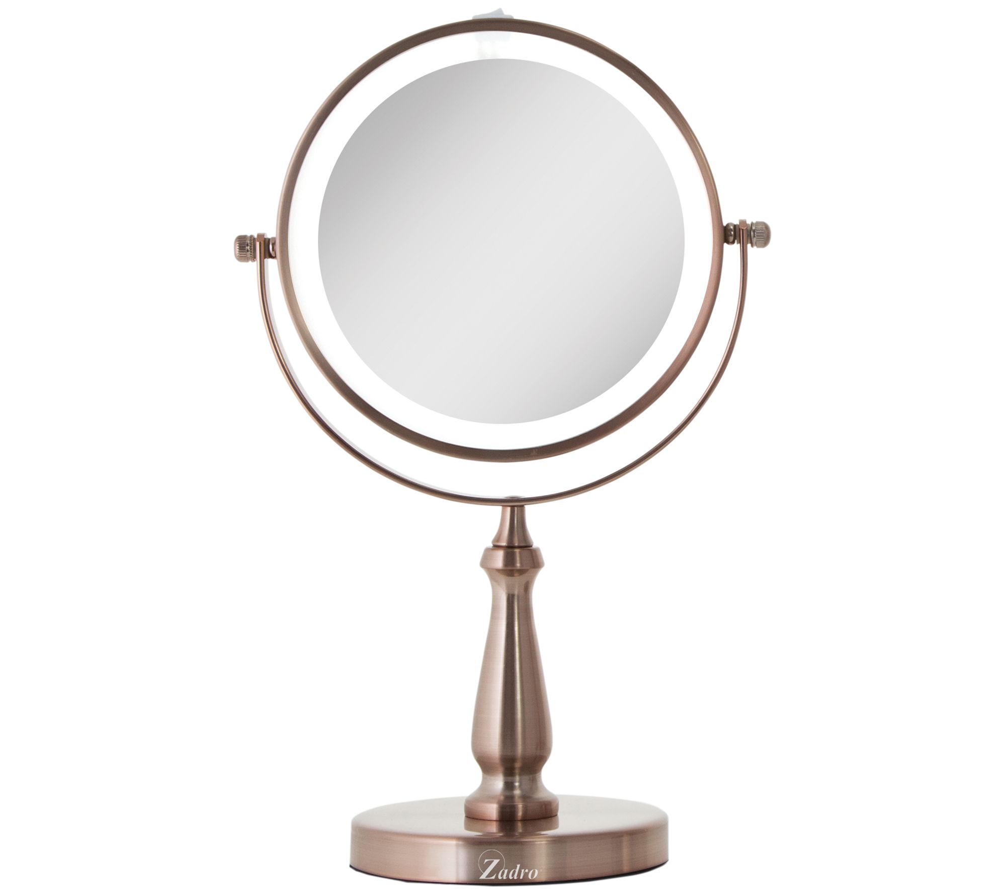 Zadro LED Lighted Vanity Swivel Mirror 1X/8X