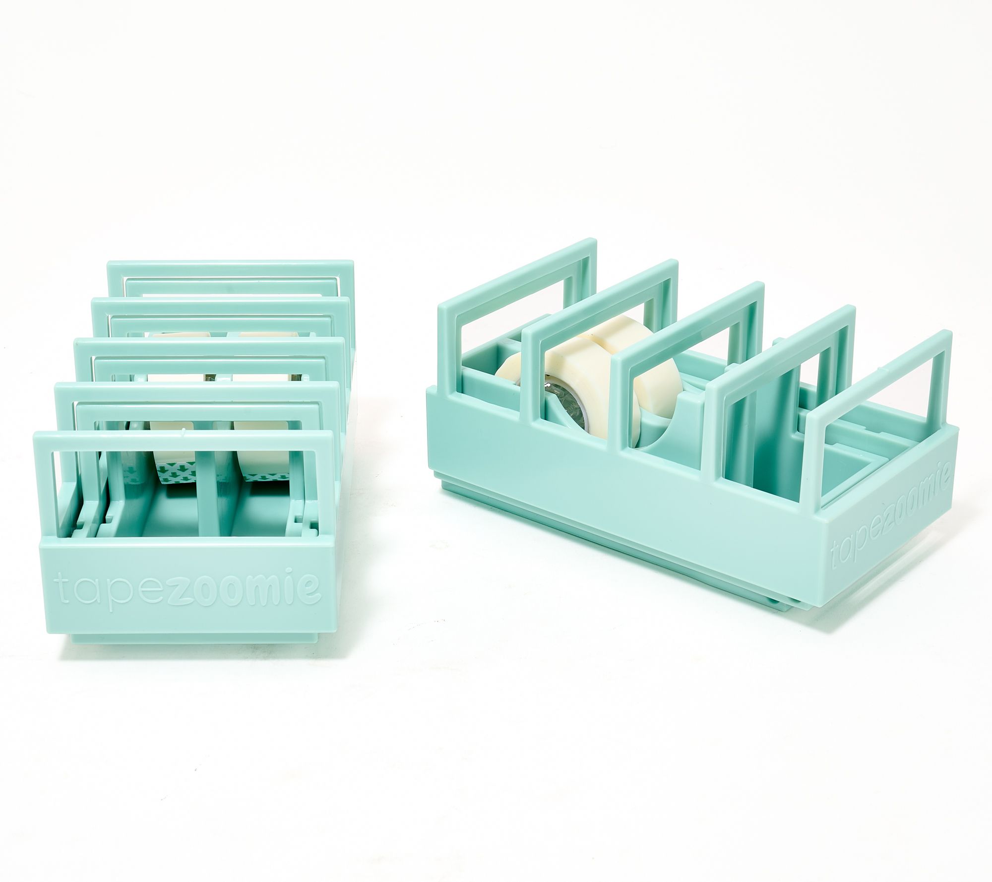 Tape Zoomie Set of 2 Tape Dispensers and 4 Rolls of Tape