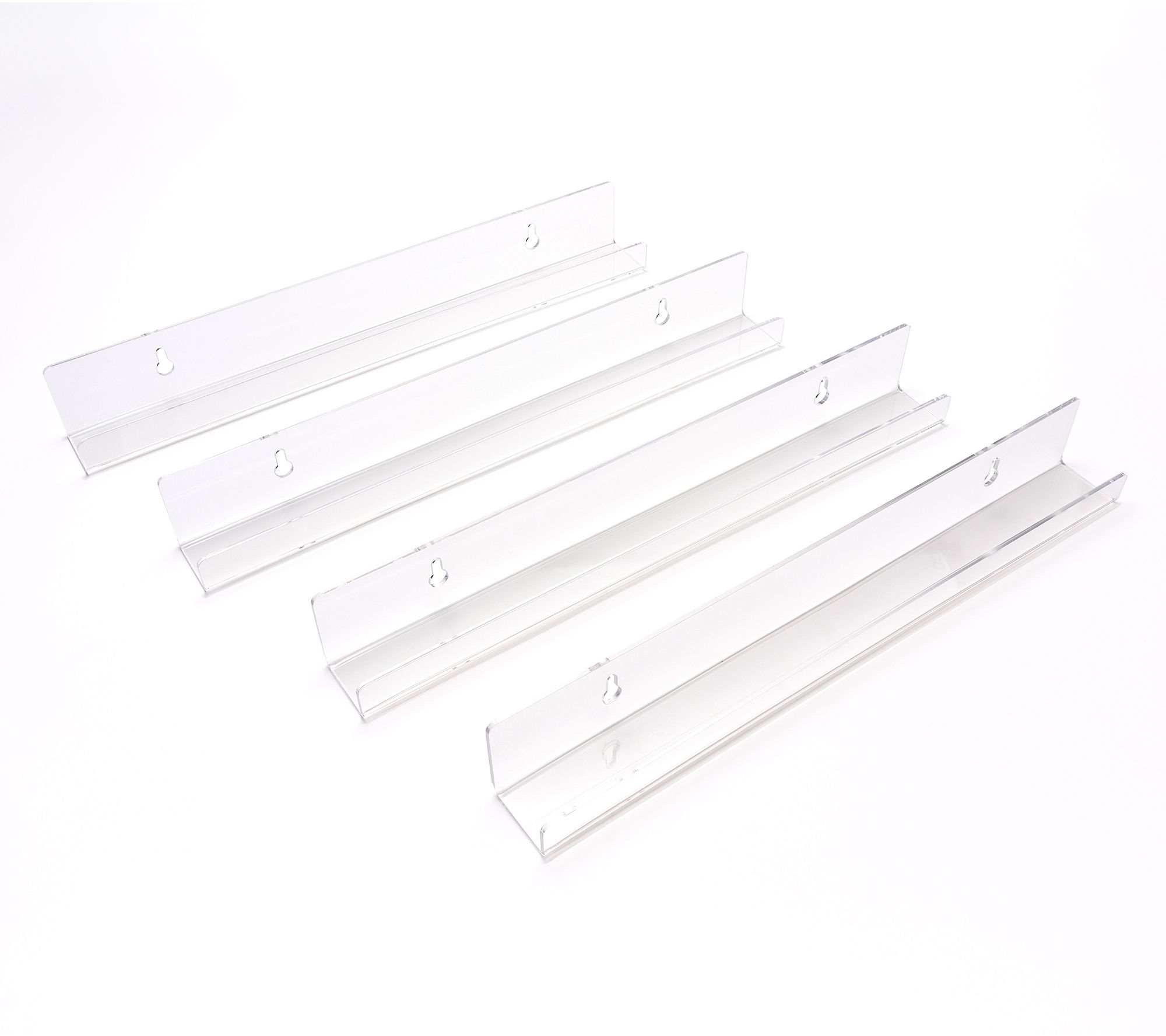 "As Is" Cella 4-Piece 15" Clear Picture Shelves