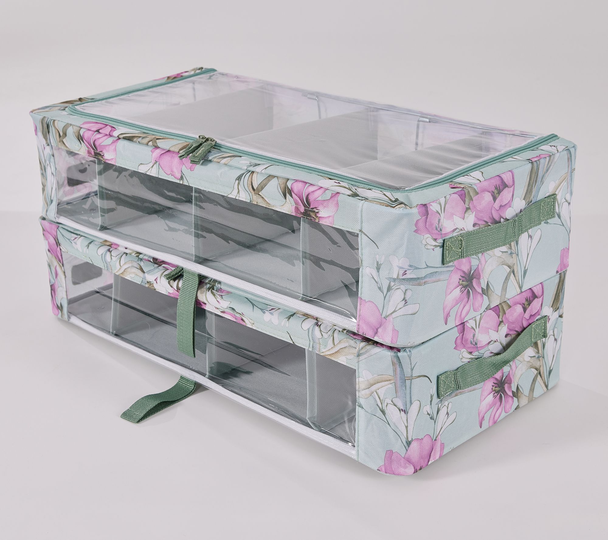 Periea Set of 2 Med Storage with Dividers and Gliders