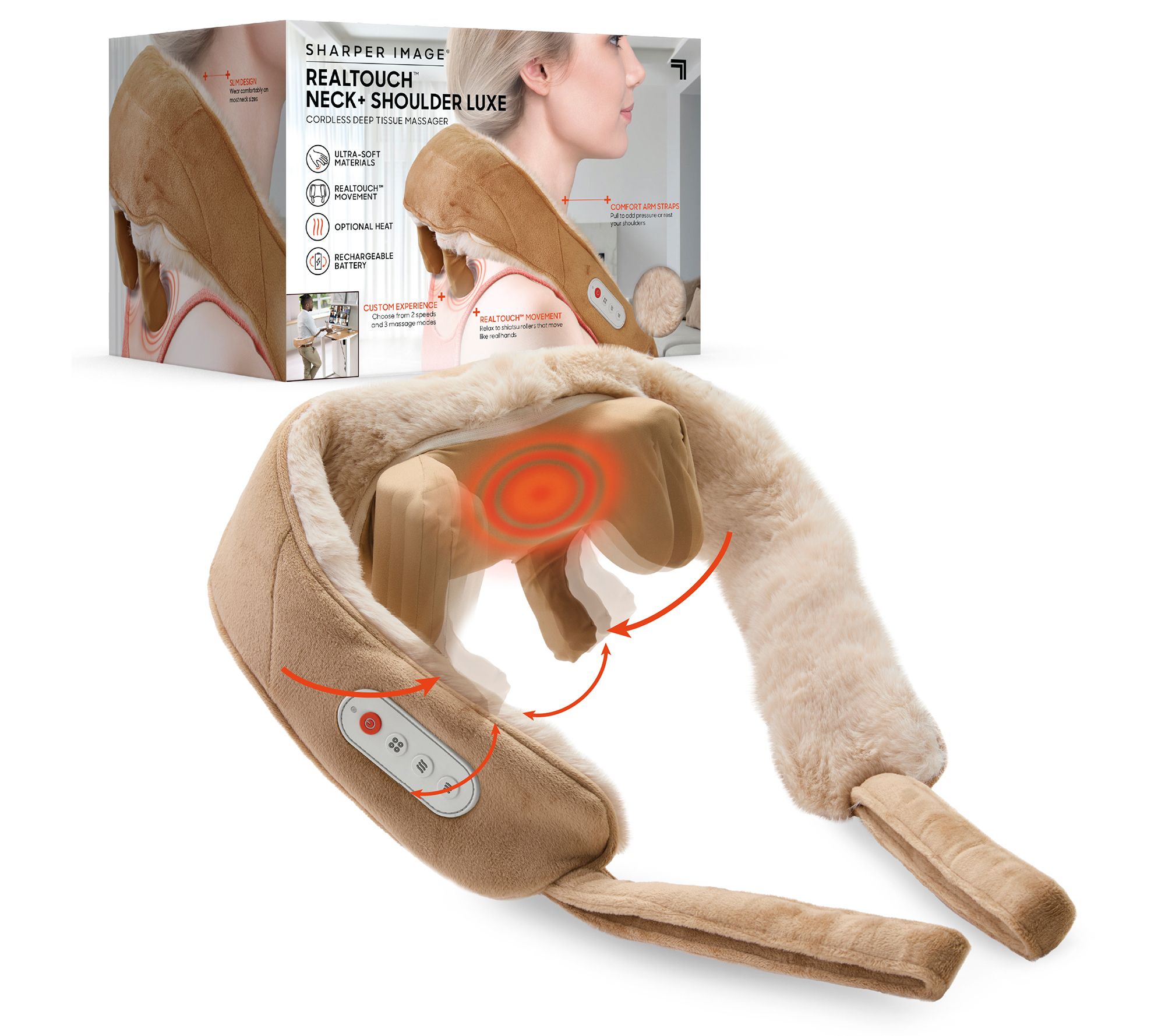 "As Is" Sharper Image Real Touch Neck & ShoulderShiatsu Massager