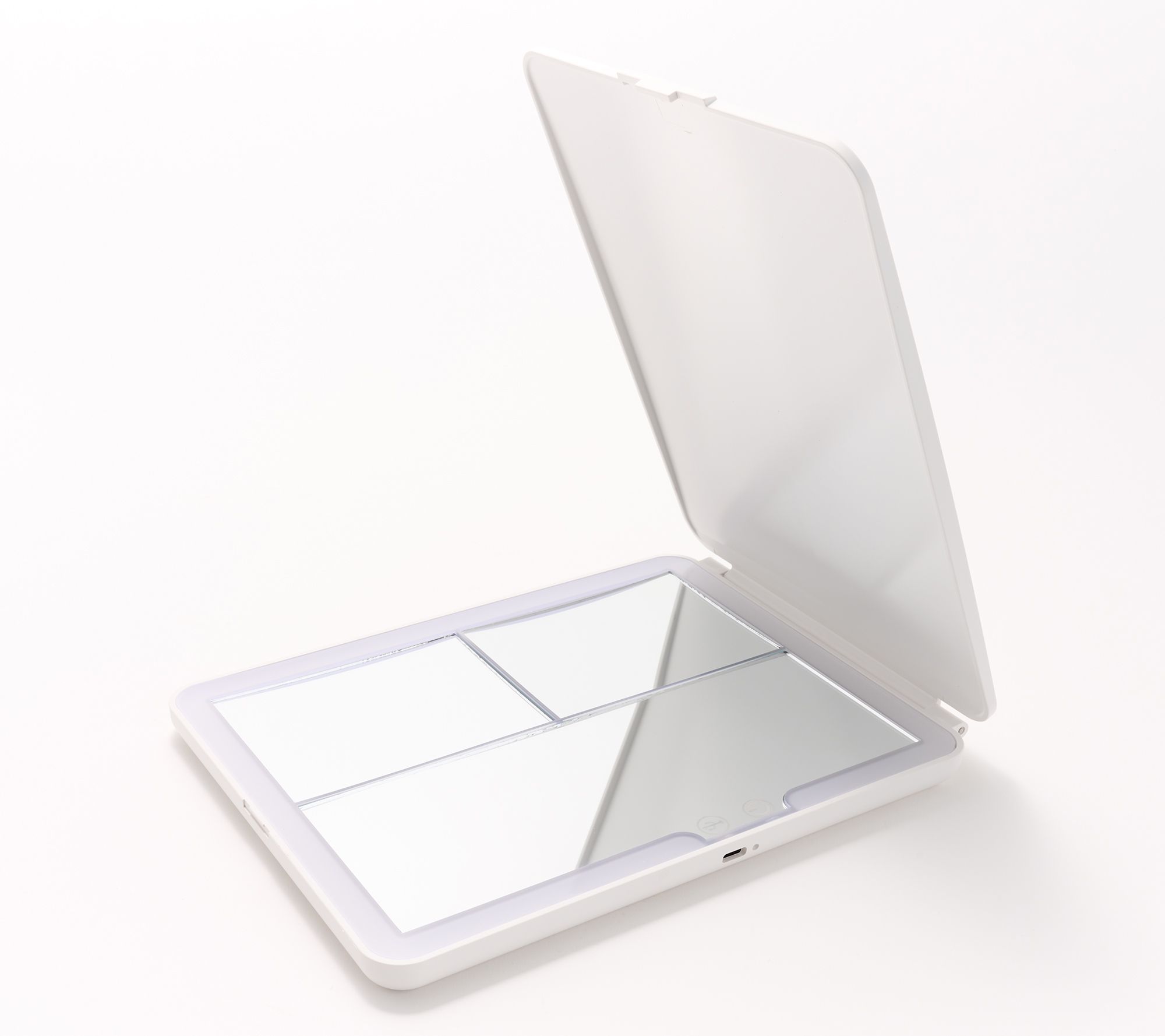 "As Is" Sunter Folding Travel Mirror w/ Magnification Panels & Light