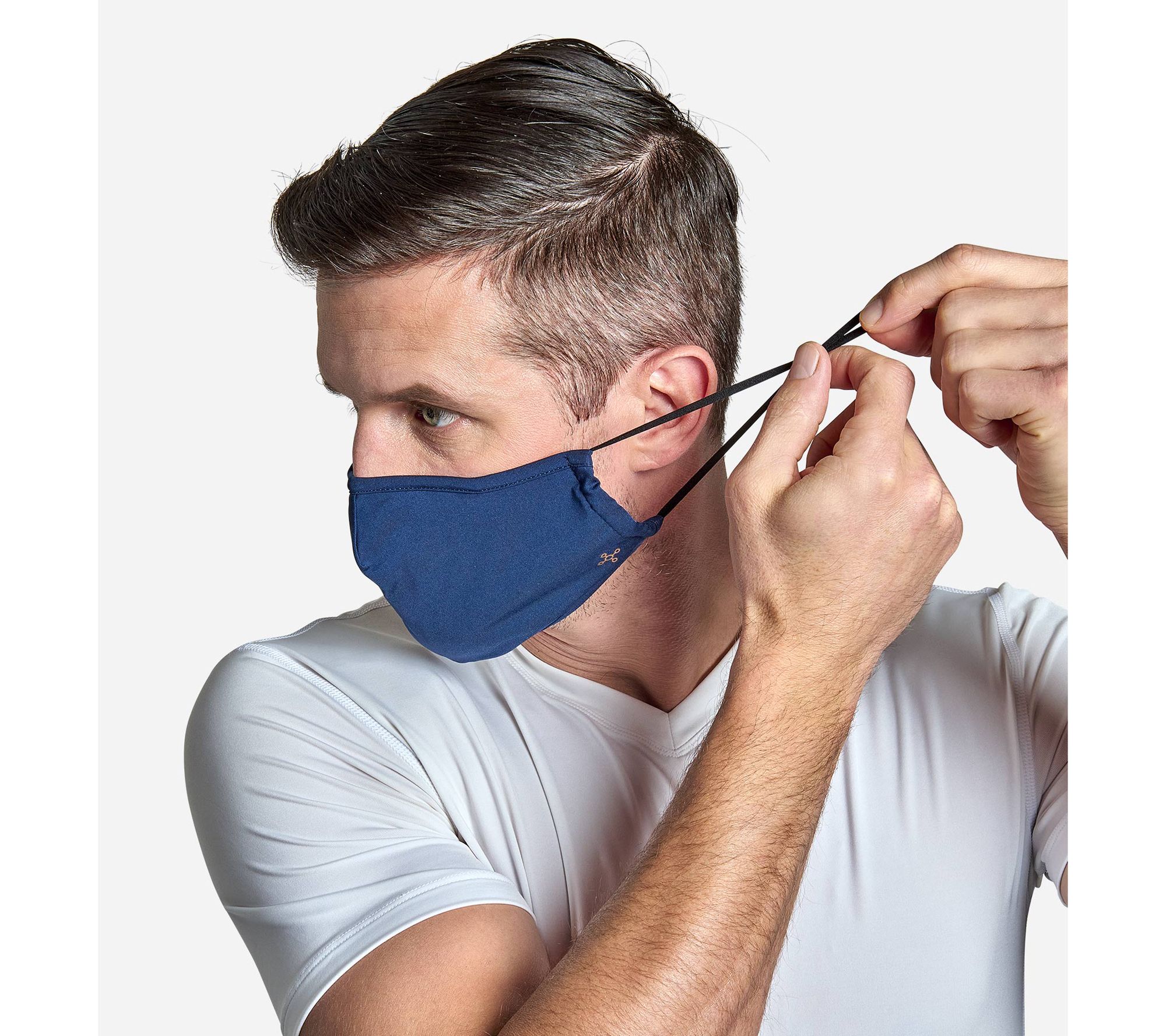 (QVC) Tommie Copper Set of 4 TwoLayer Face Coverings & 4 Bags