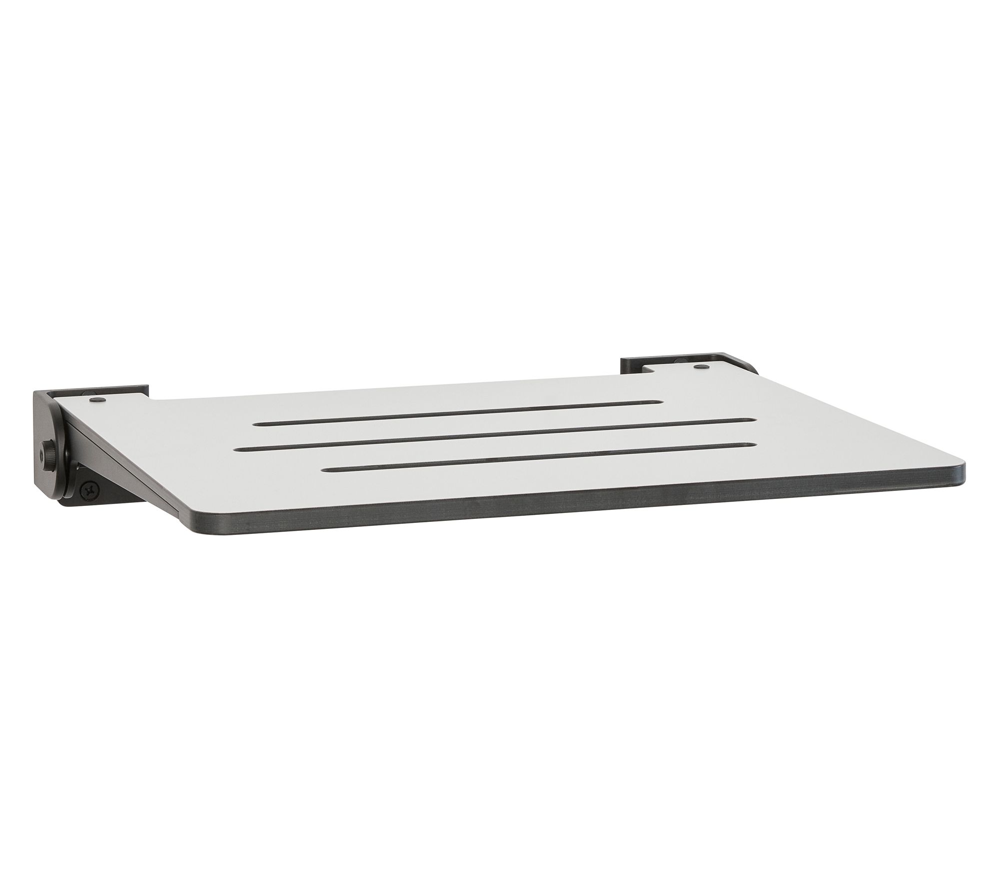 Seachrome 18" Folding Wall Mount Shower Bench Seat, Light Gray