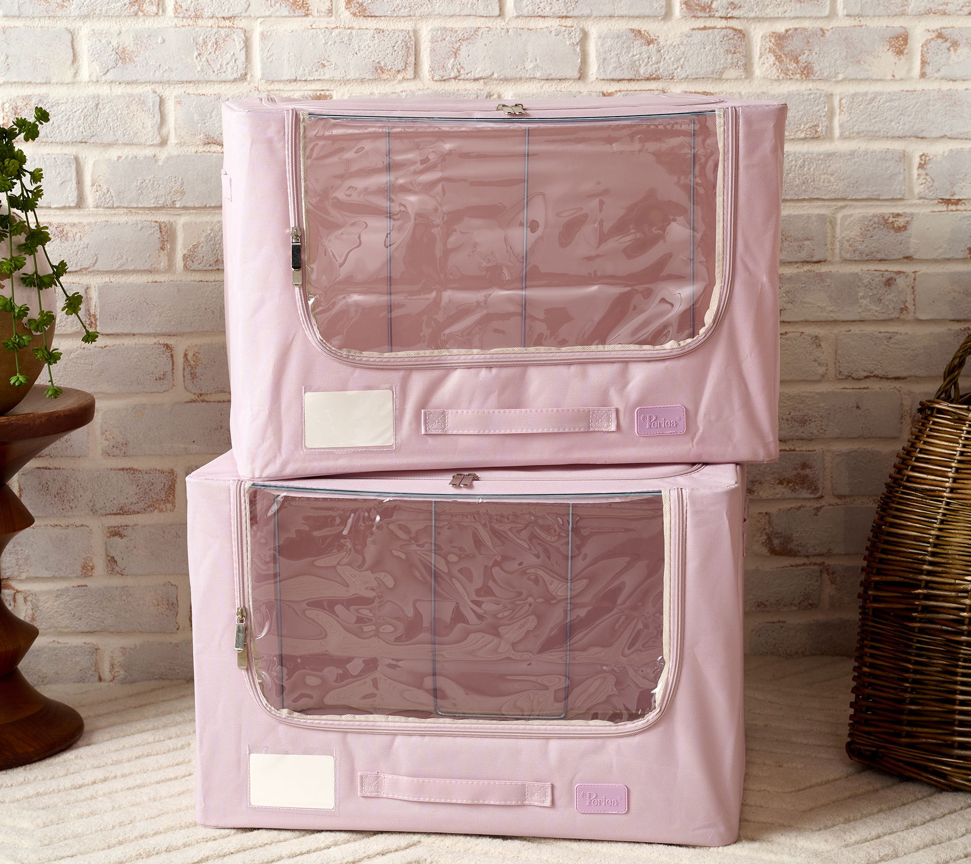 "As Is" Periea Set of 2 Large Utility Storage Boxes