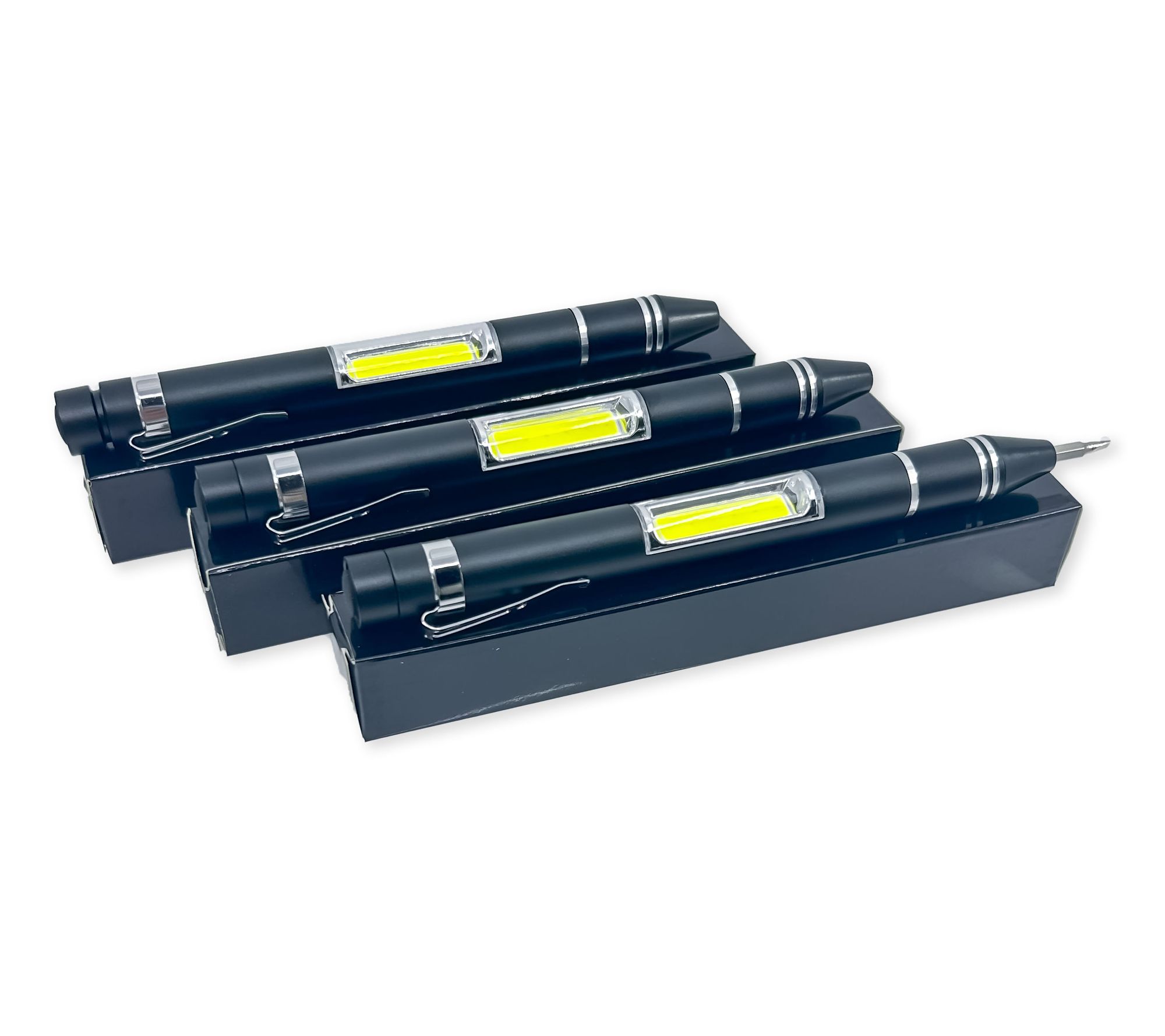 "As Is" Flipo Set of (3) 50-Lumen COB Pocket Clip Multi-Tools