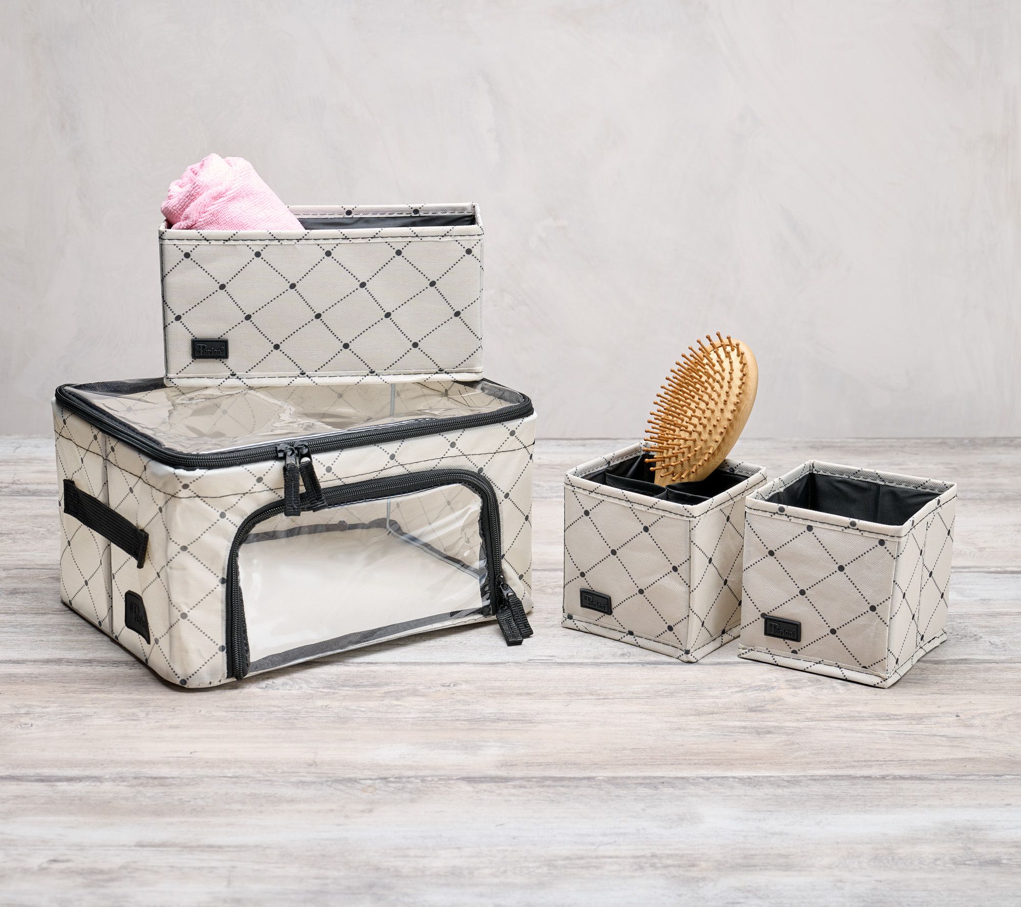 Periea Set of 4 Compact Costmetic Set Storage