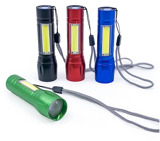 Flipo Set of 4 Rechargeable Flashlights with USB Cable