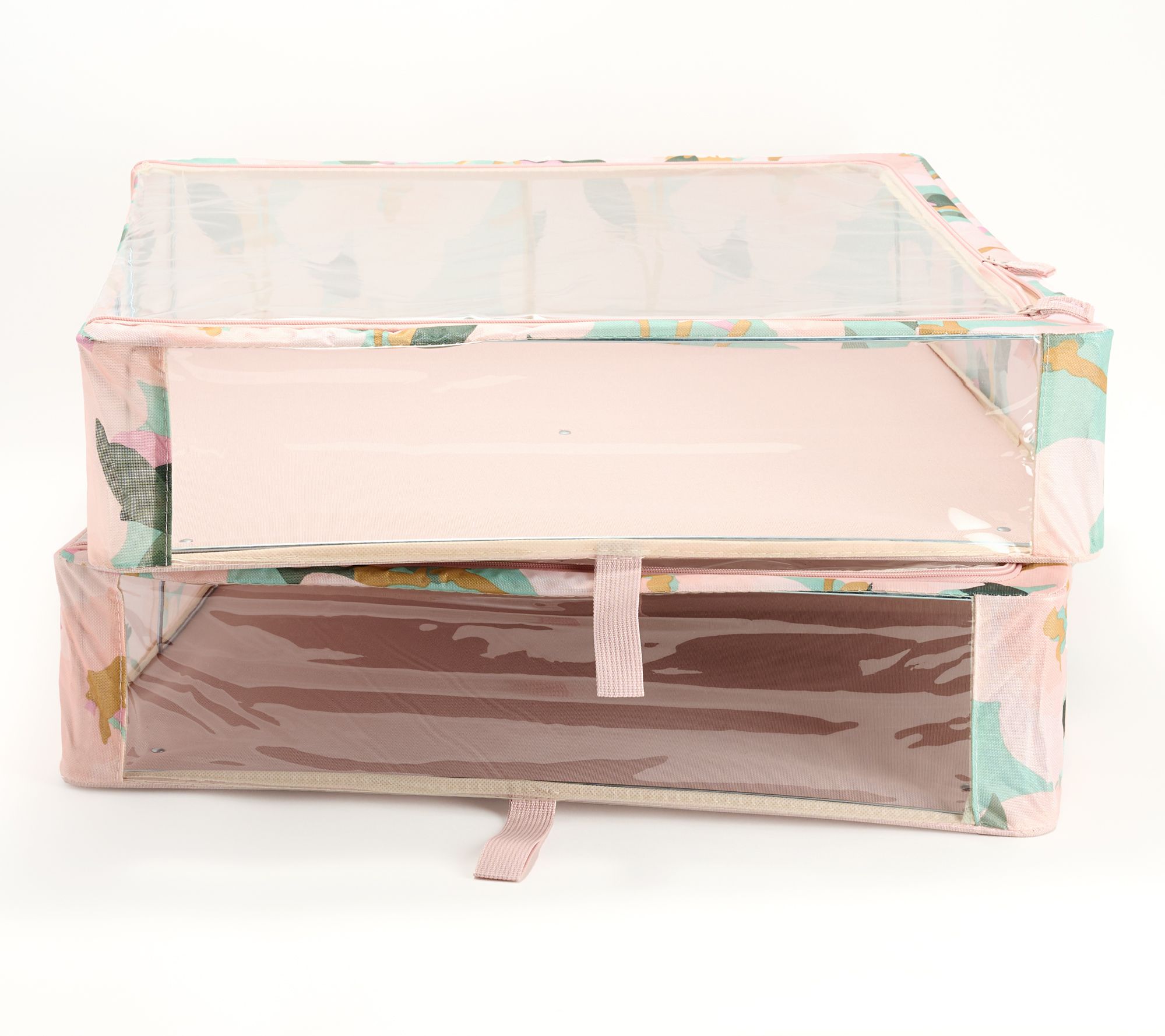 "As Is" Periea Set of 2 Large Slim Storage Boxes with Gliders