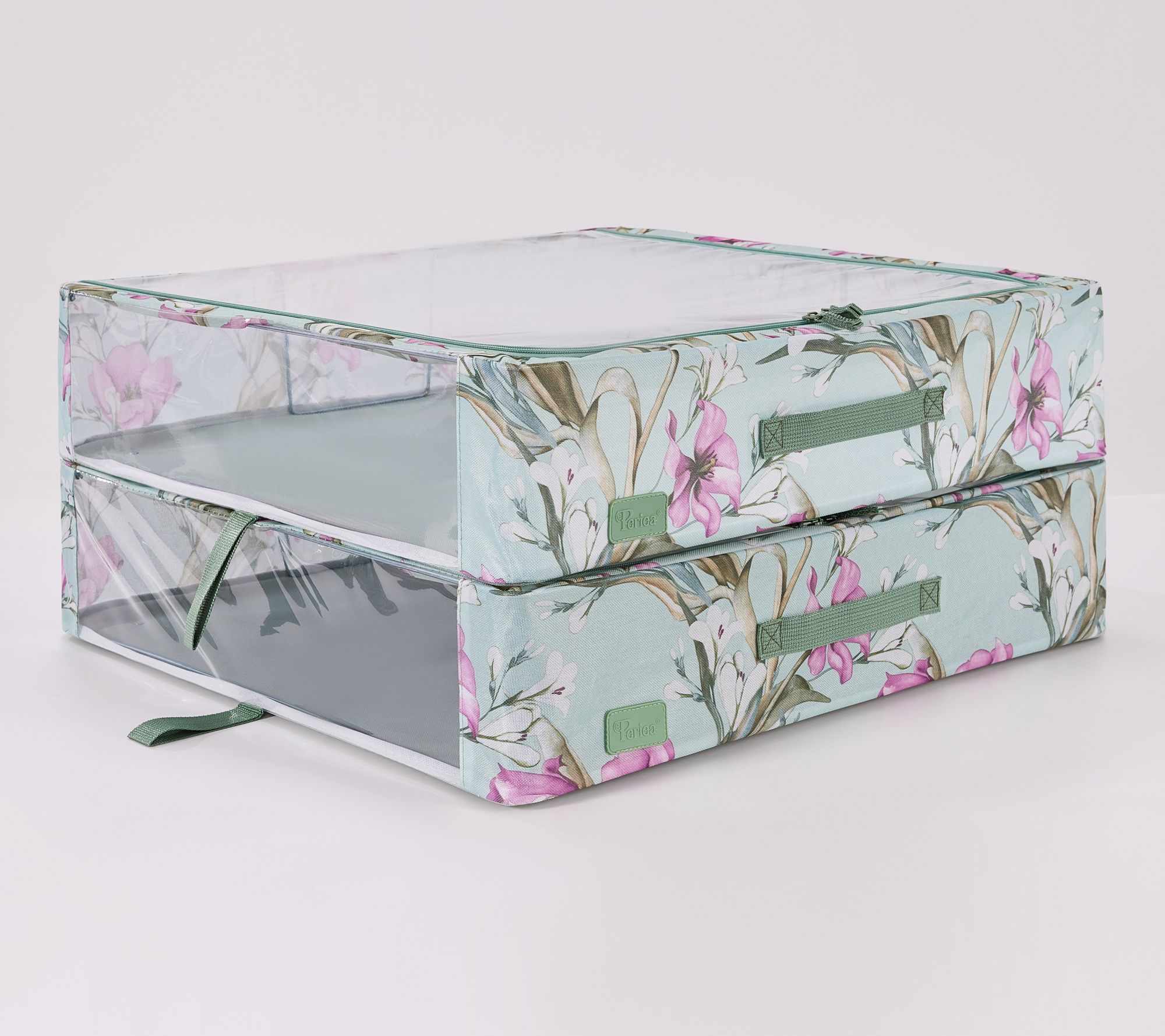 "As Is" Periea Set of 2 Large Slim Storage Boxes with Gliders