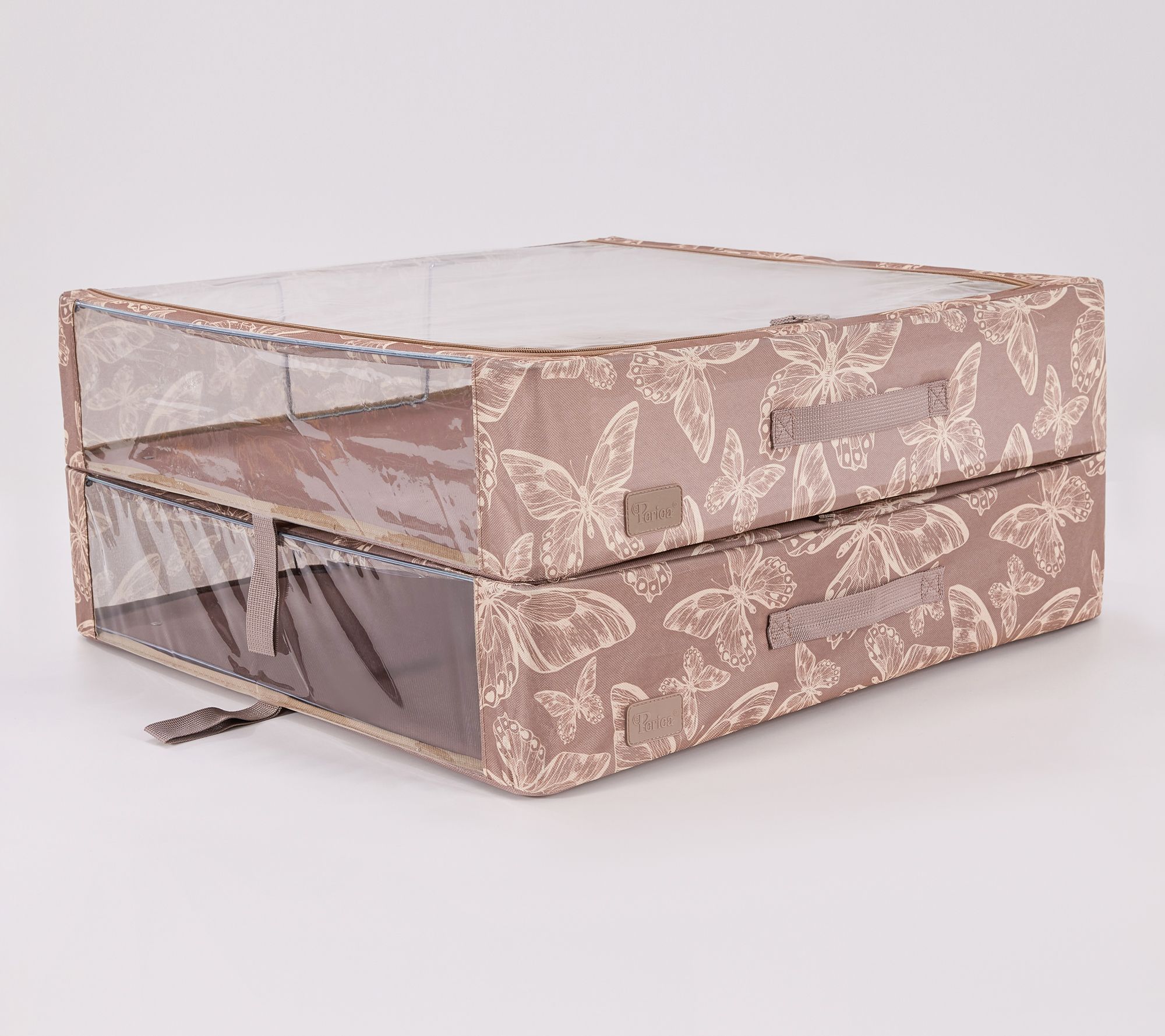 "As Is" Periea Set of 2 Large Slim Storage Boxes with Gliders