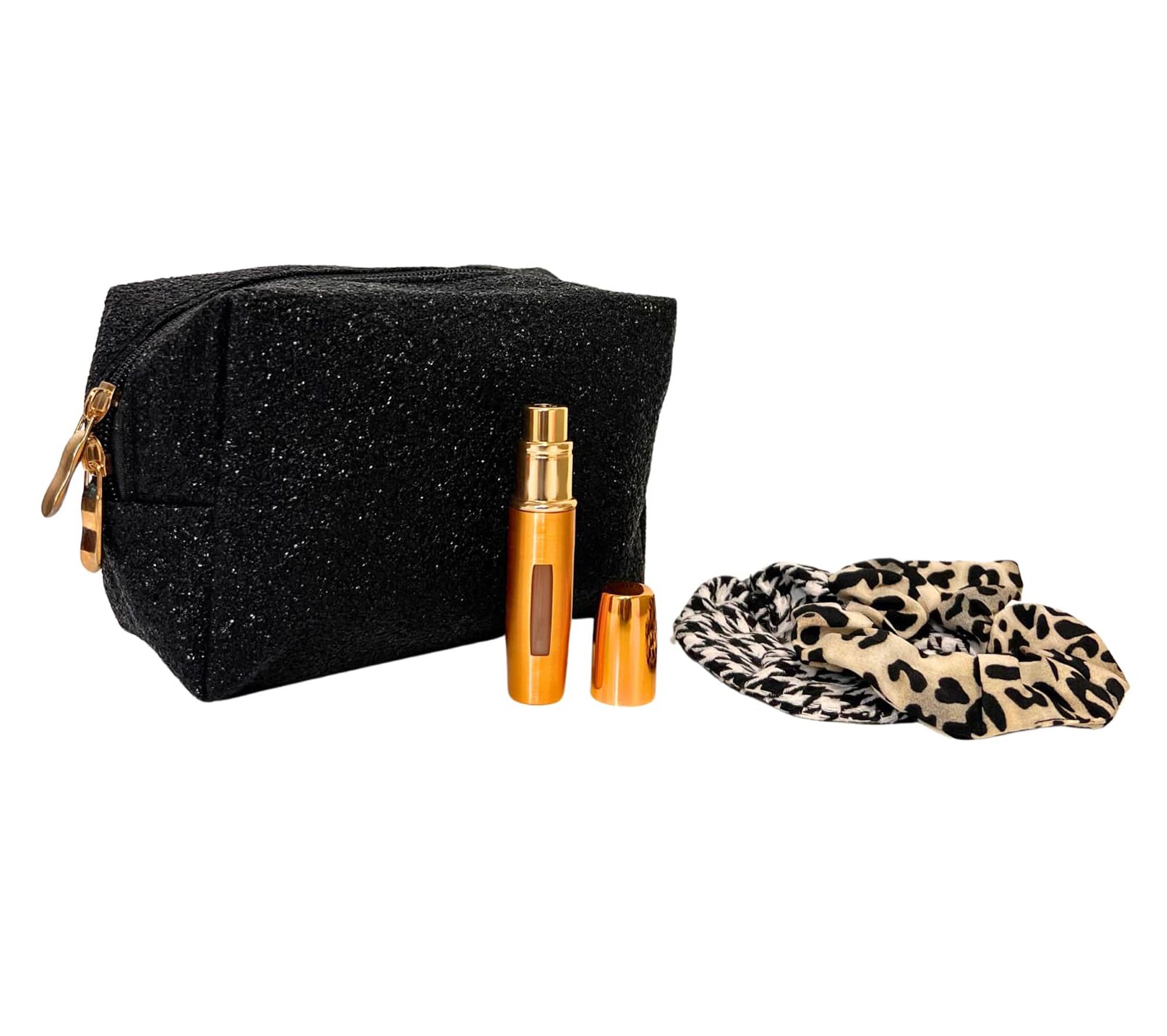 Youzey Trendsetter Travel Cosmetic Bag, Travalo& Scrunchie Set
