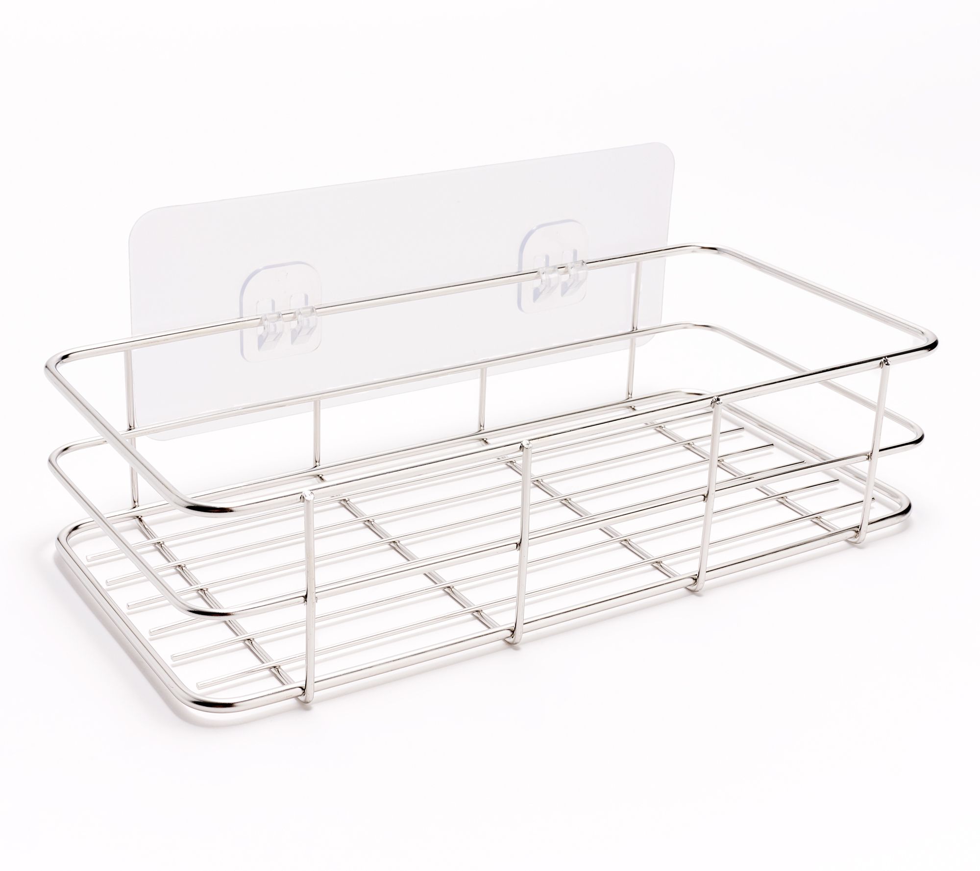 White - Large Shower Caddy with Soap Dish & Hooks (12) - bath