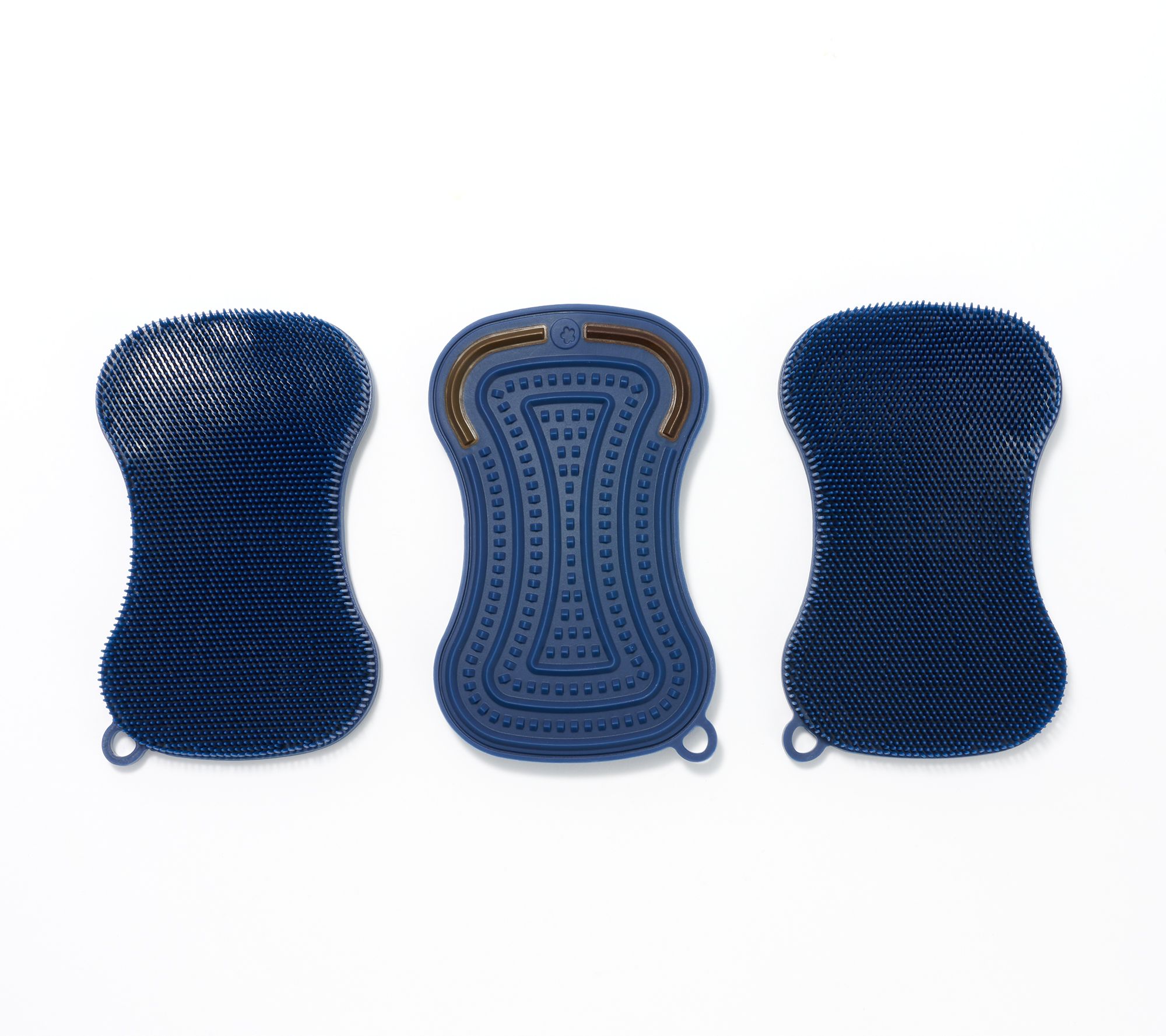 Kochblume Set of 3 Silicone Sponges with Scraper