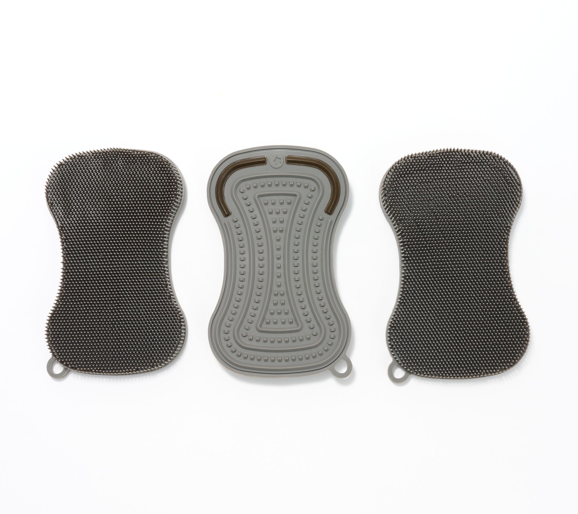 Kochblume Set of 3 Silicone Sponges with Scraper