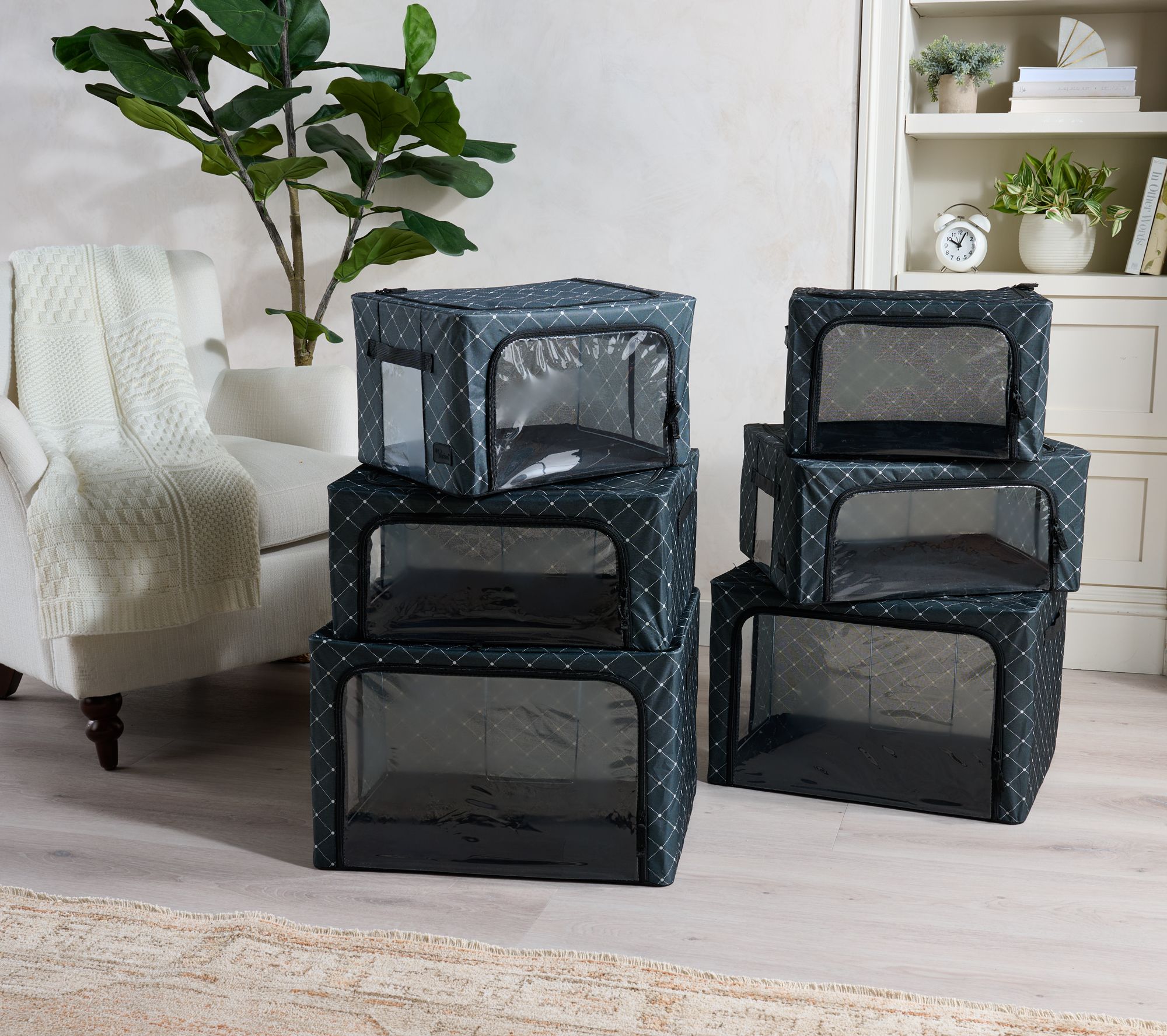 Periea Set of 6 Assorted Collapsible Storage Boxes
