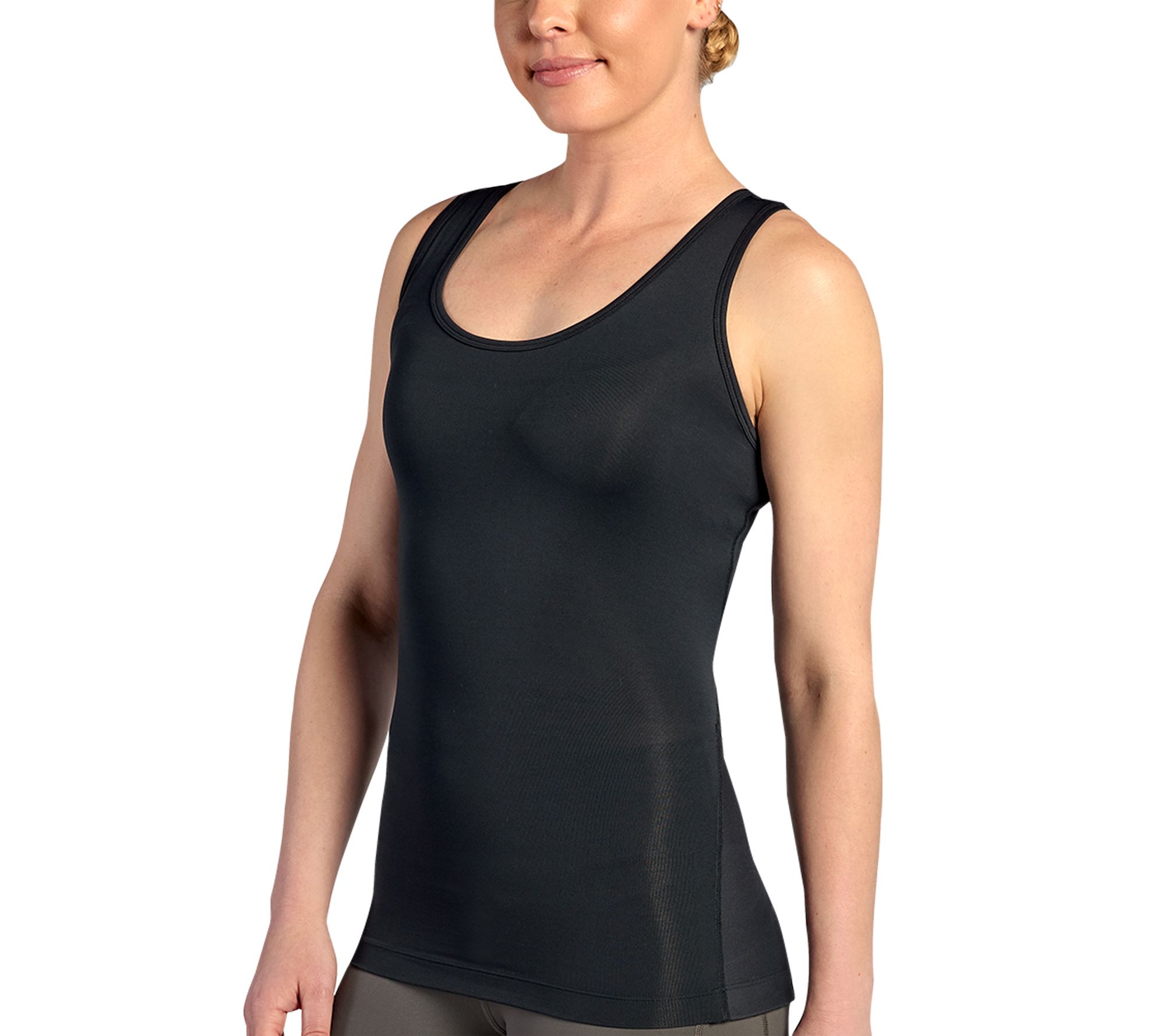 TOMMIE COPPER Women's Lower Back Support Tank Top, Navy, Small