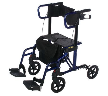 Lumex Hybrid LX Rollator Transport Chair - QVC.com