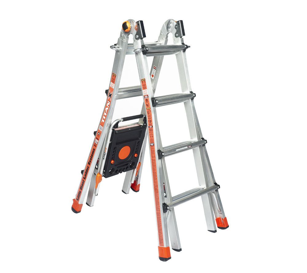 "As Is" Little Giant TitanX 24-in-1 17' Ladder w/ Air Deck & WheelKit