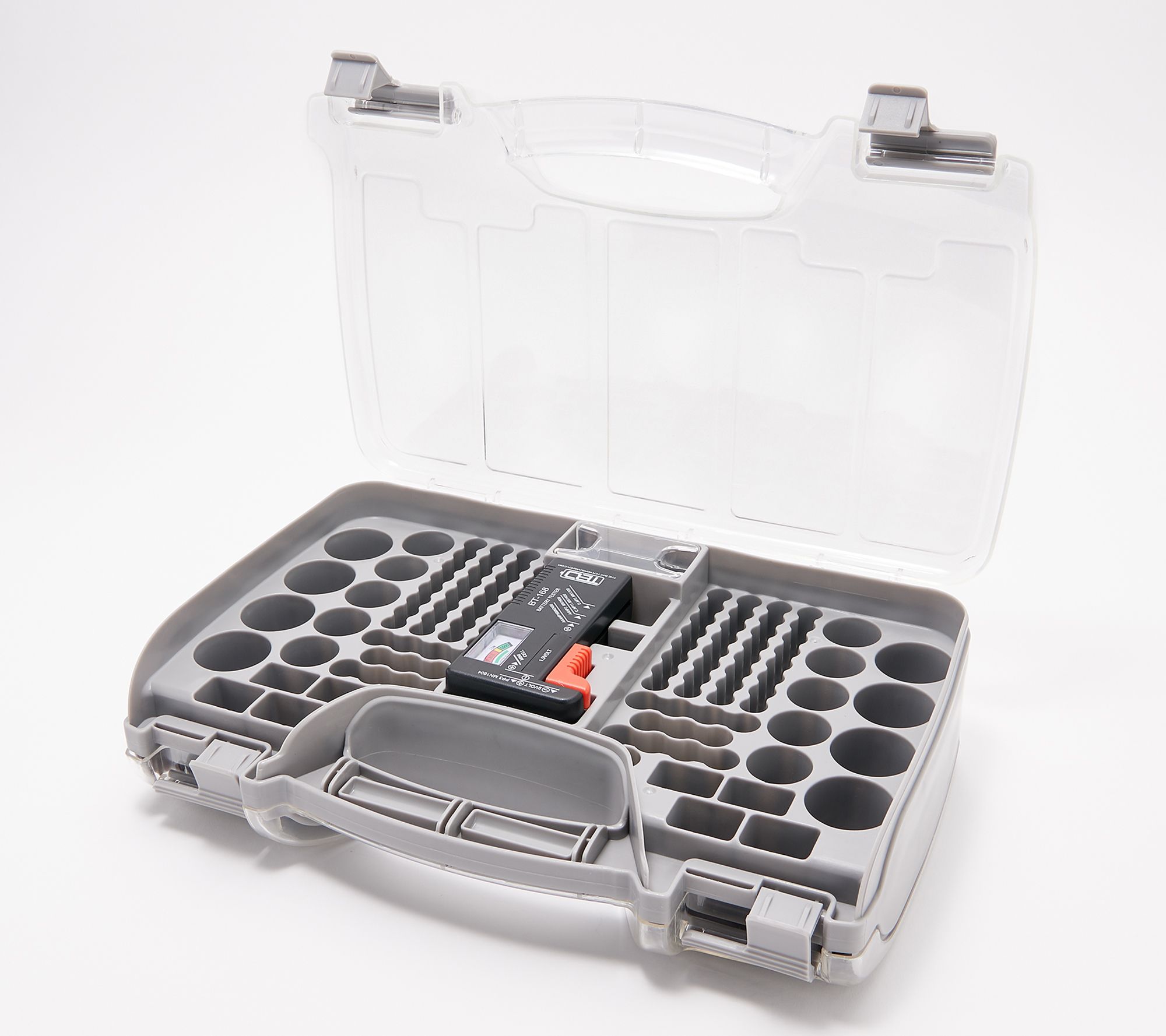 "As Is" 180 Deluxe Battery Organizer Storage Case w/ Battery Tester