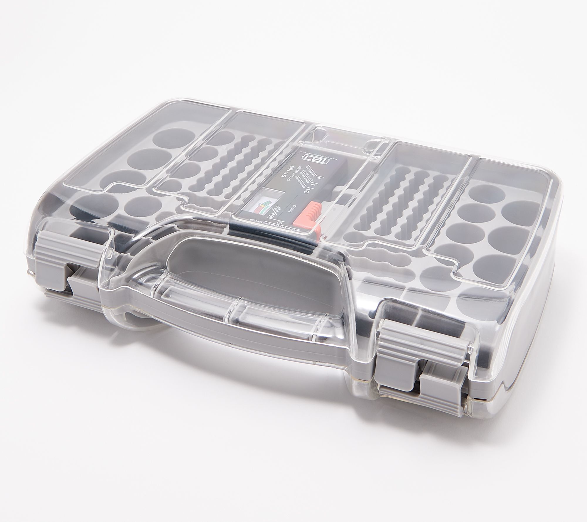 "As Is" 180 Deluxe Battery Organizer Storage Case w/ Battery Tester