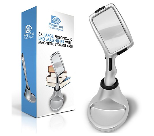 MagniPros Large 3X Magnifier with Magnetic Base