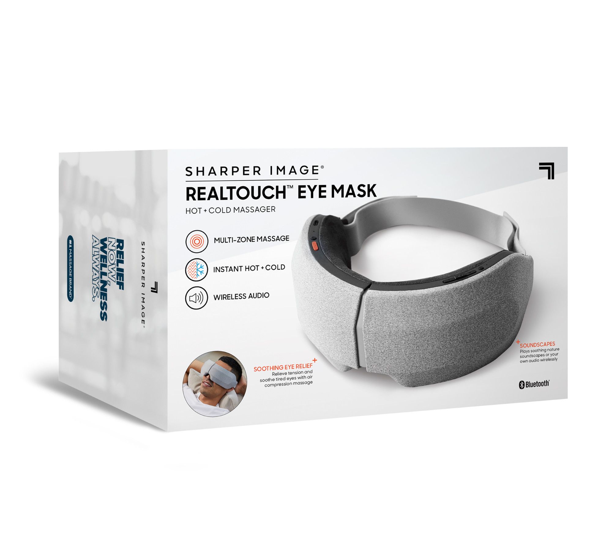 Sharper Image Realtouch Air Compression Massaging Eye Mask 