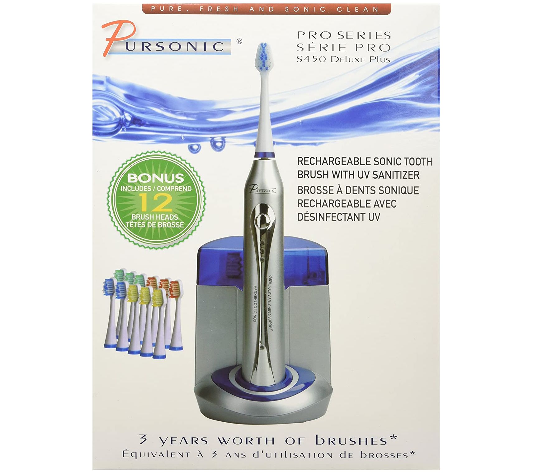 Pursonic S450 Electric Toothbrush with UV Sanitizer