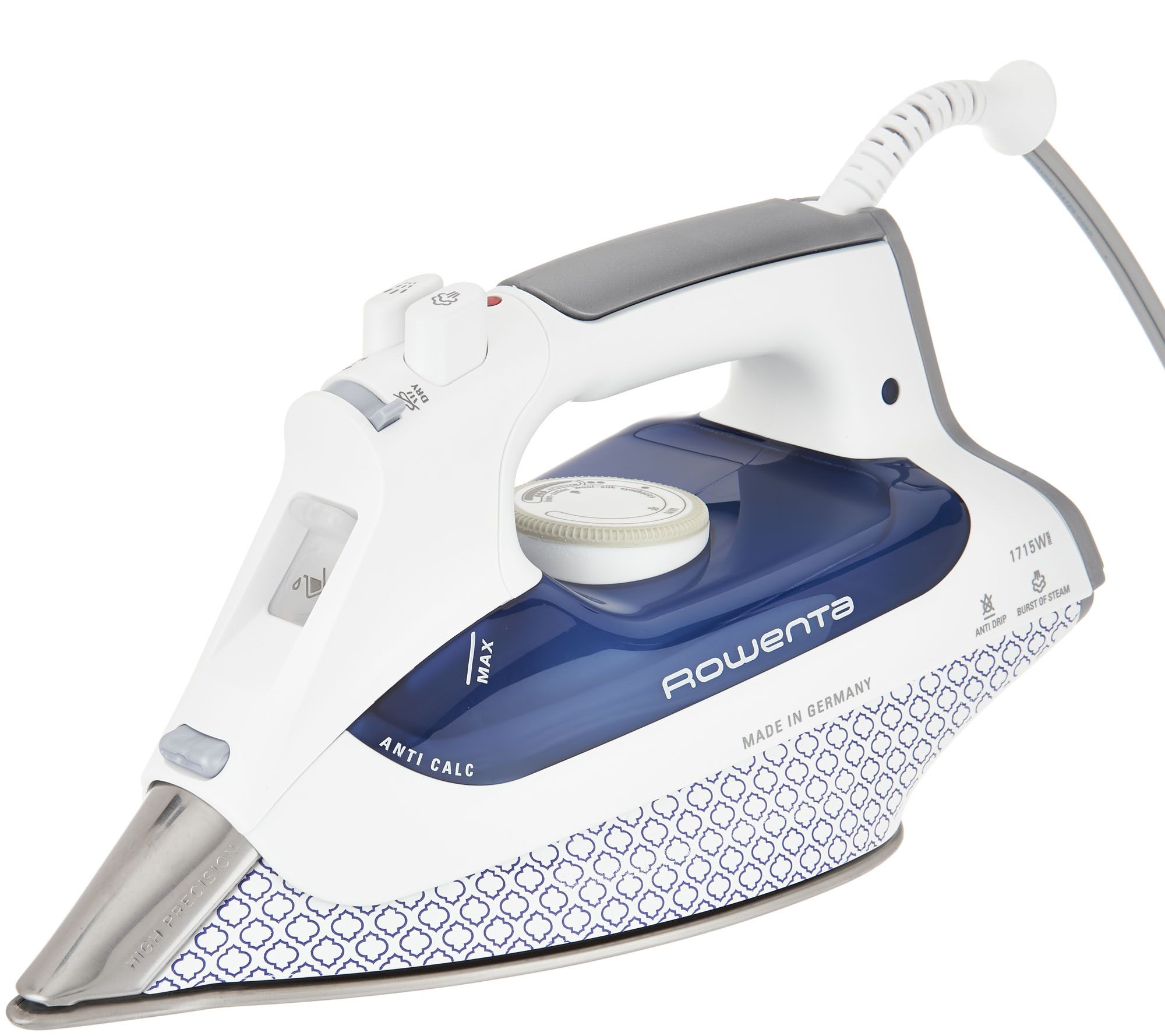 Rowenta 1715 Watt Focus Iron with Laser Soleplate - Page 1 — QVC.com