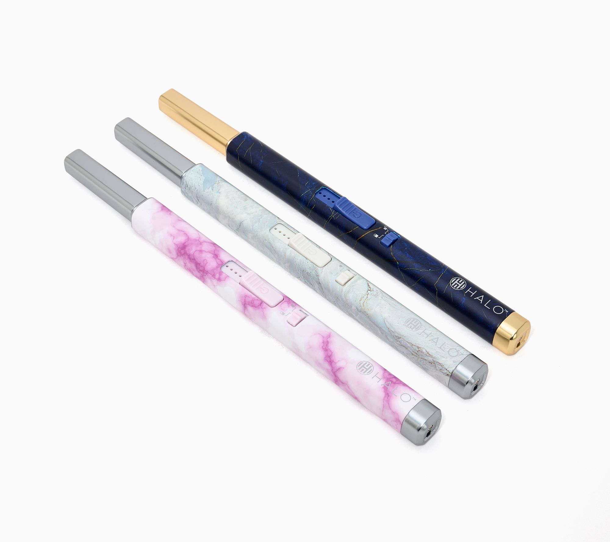 HALO Set of 3 Rechargeable Lighter Wands with Gift Boxes