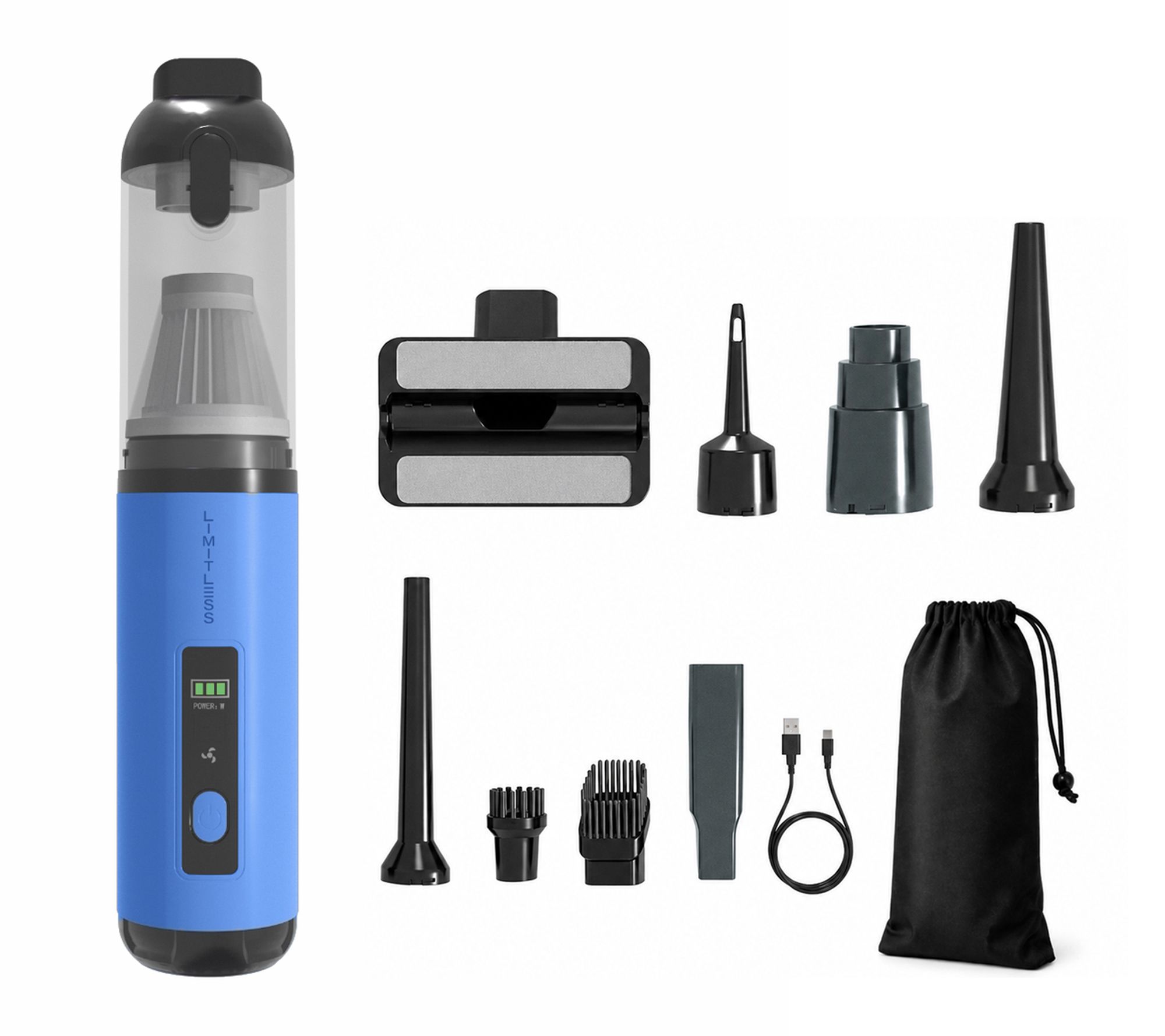 Limitless Handheld Cordless Vacuum + Blower w/ 7 Attachments