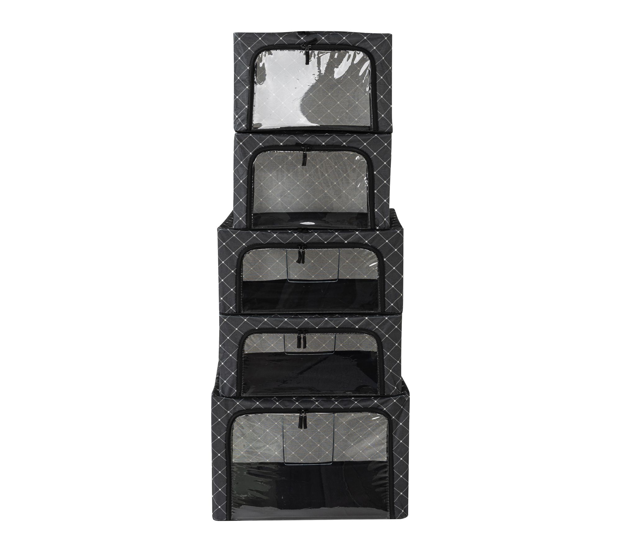 "As Is" Periea Set of 5 Assorted Collapsible Storage Boxes