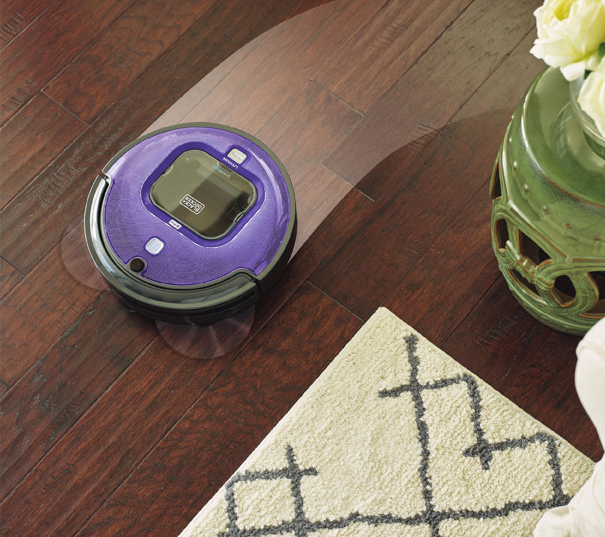 Black & Decker SMARTECH Pet SelfCleaning Robotic Vacuum w/HEPA Filter