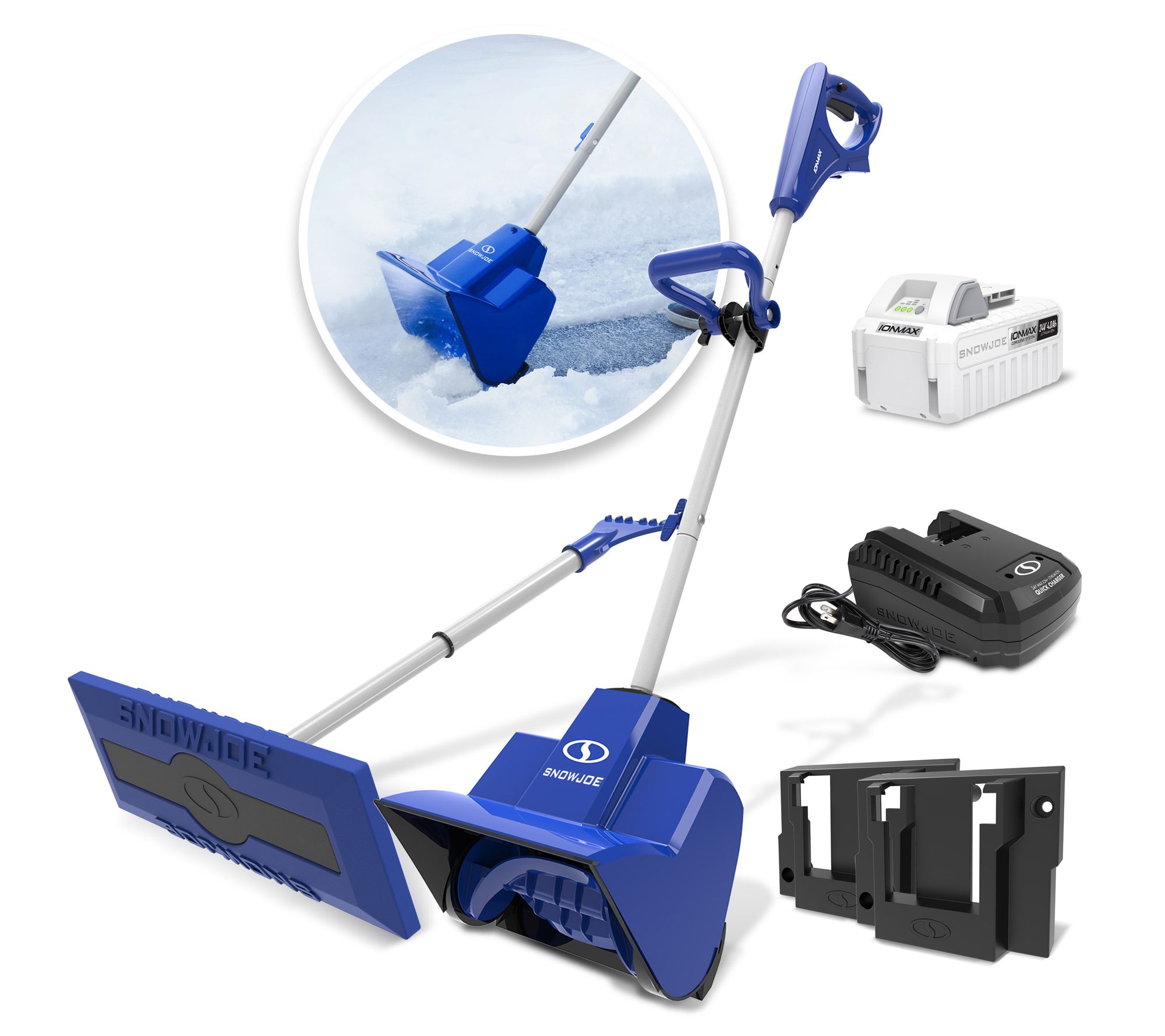 Snow Joe 24V 11" Cordless Snow Thrower w/ Telescoping Snow Broom