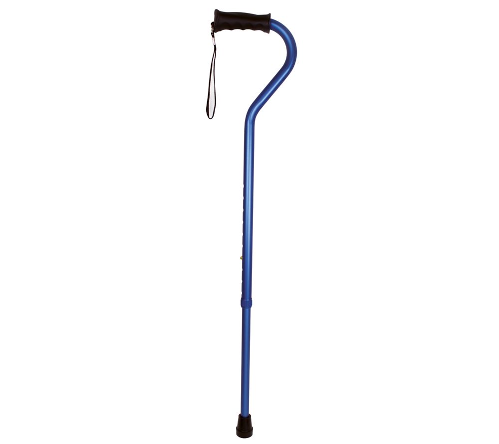 Carex Ergo Offset Pushbutton Adjustable Cane w/Comfort Handle
