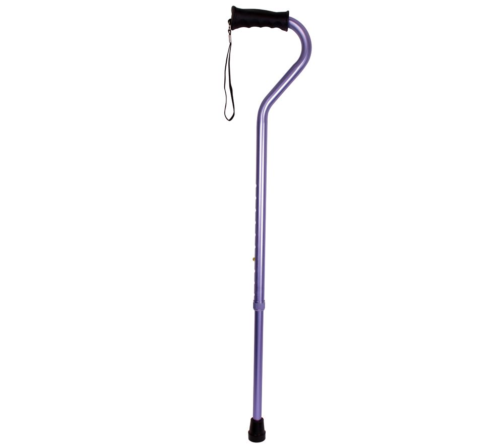 Carex Ergo Offset Pushbutton Adjustable Cane w/Comfort Handle