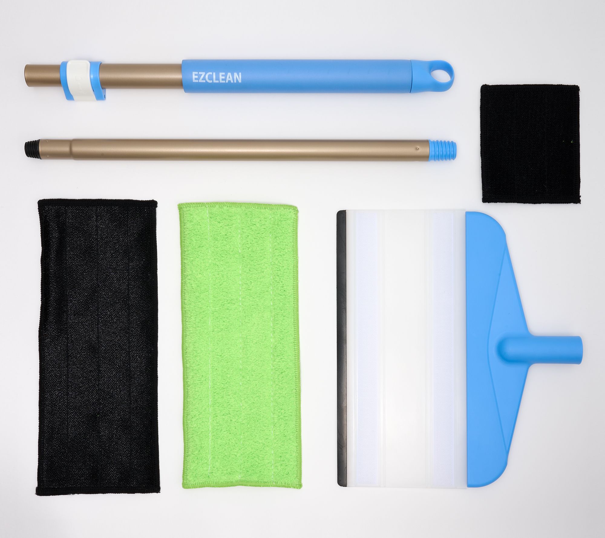 EZClean 3-in-1 Wet/Dry Squeegee with Microfiber,Hair Removing Pad