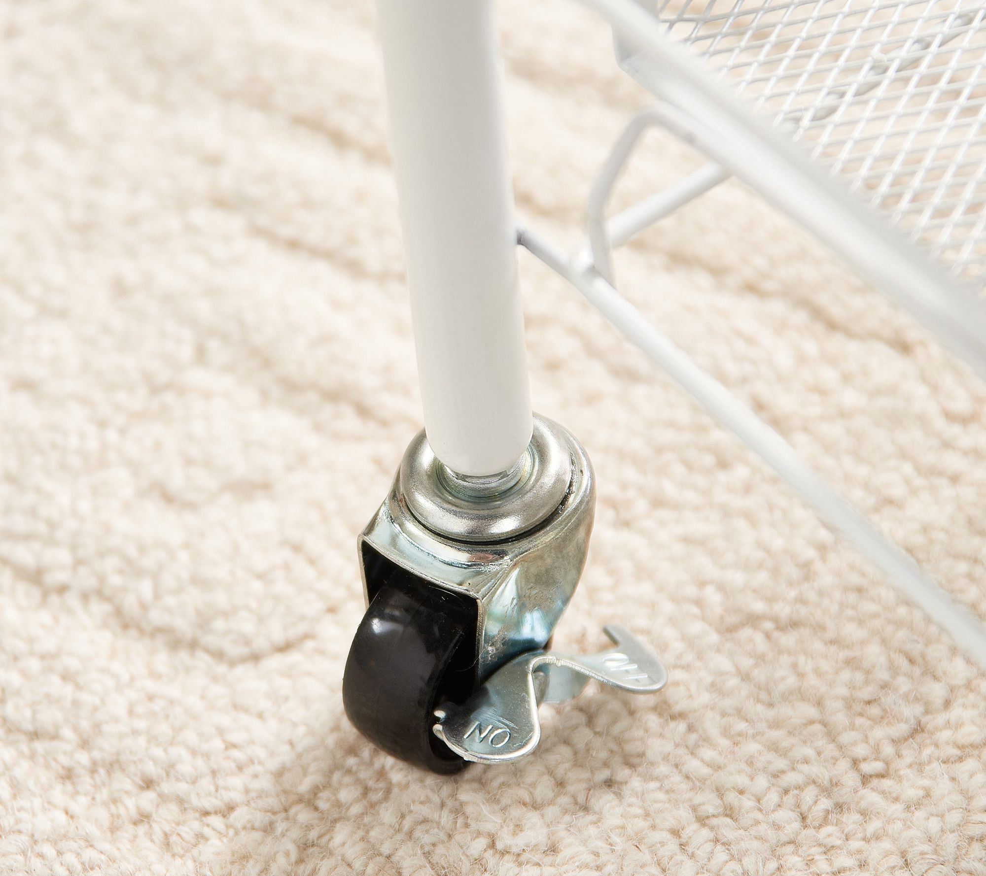 "As Is" Tidy & Co. 4Tier Slim Storage Rack with Wood Shelf & Wheels