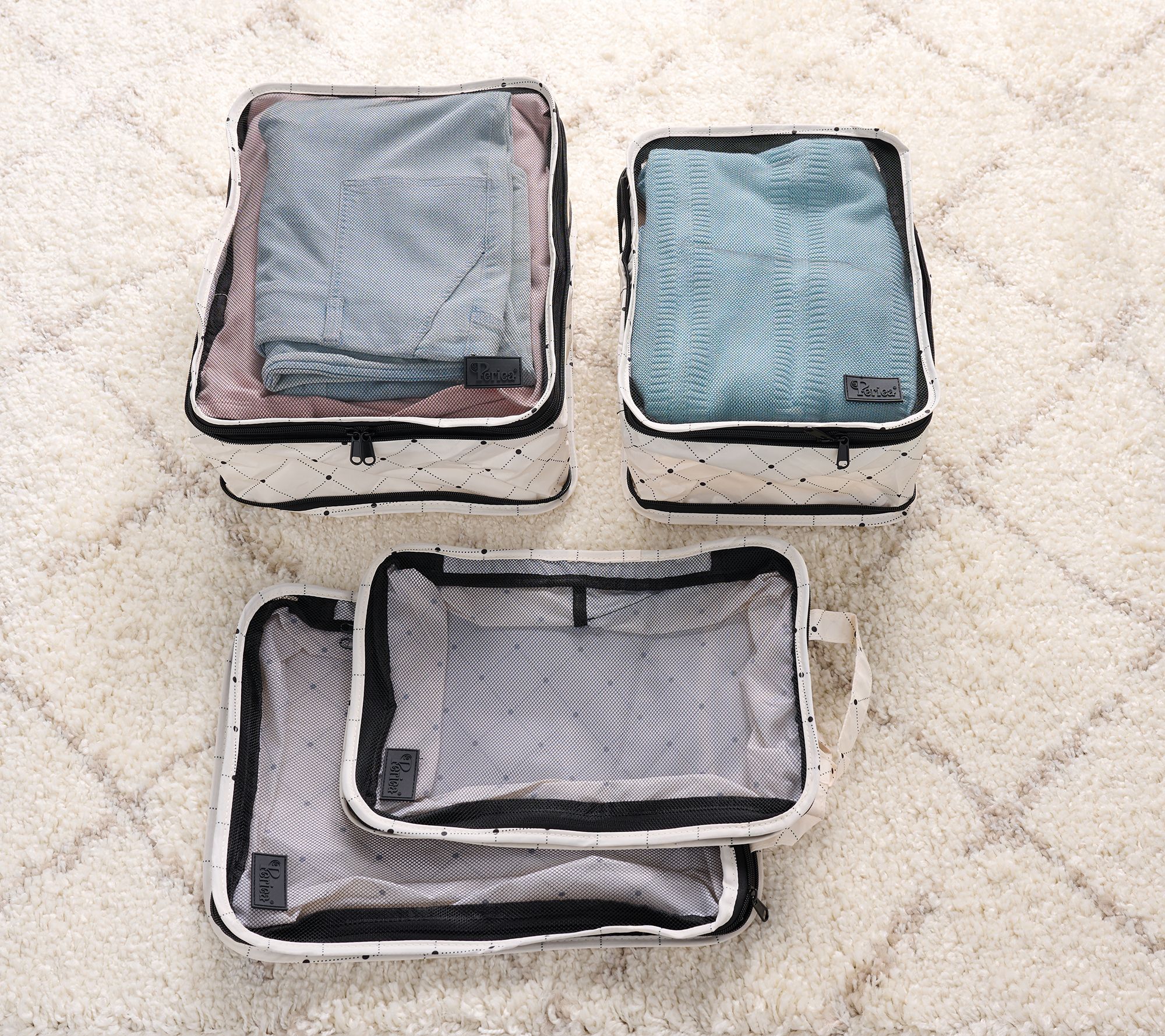 "As Is" Periea Set of 4 Large and Medium Compression Bags