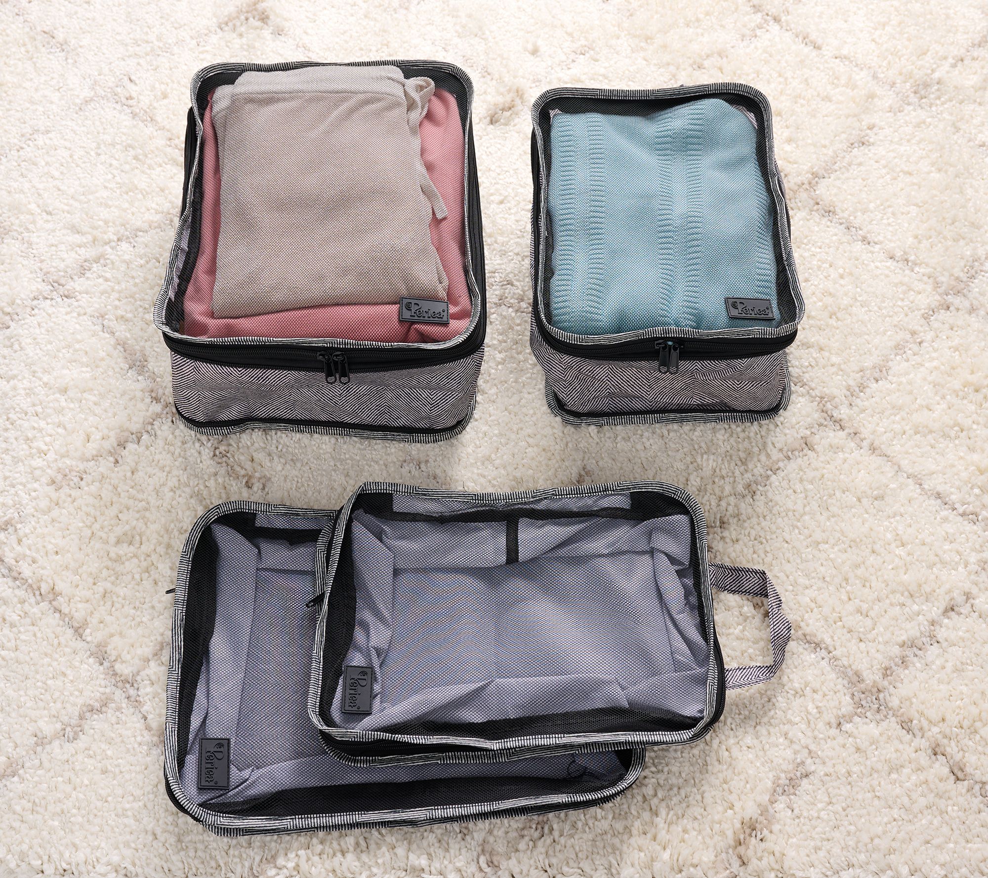 "As Is" Periea Set of 4 Large and Medium Compression Bags