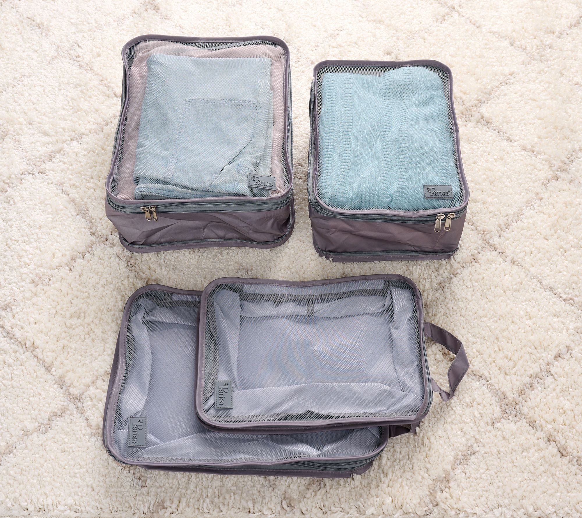 "As Is" Periea Set of 4 Large and Medium Compression Bags