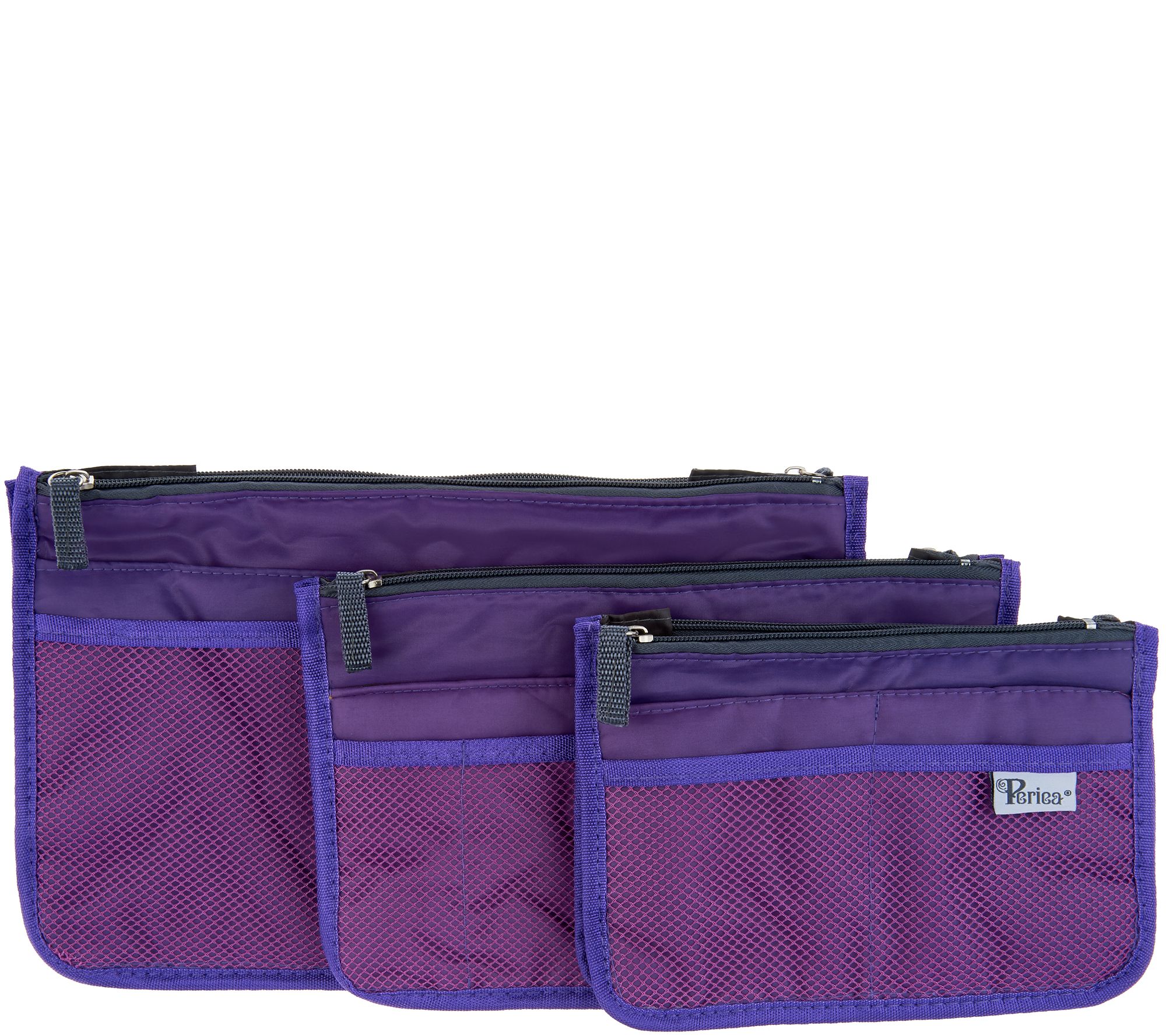 Periea Set of 3 Handbag Organizers with Pockets on QVC 