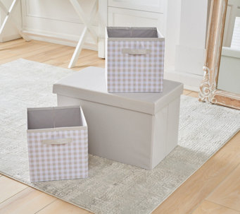 Fresh Home Elements Collapsible 3-Pack Storage Chest and Bins
