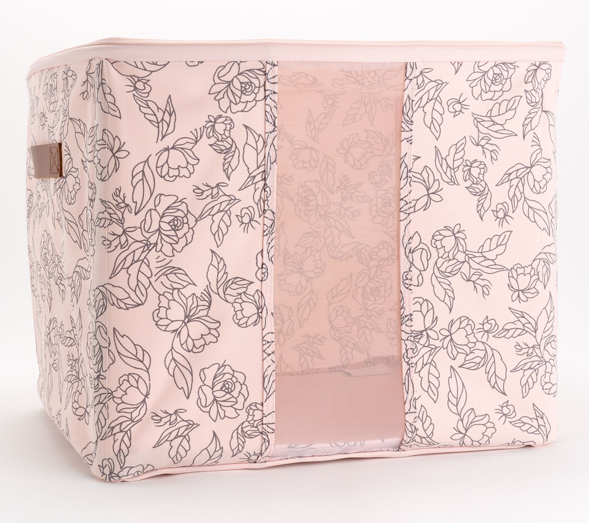 "As Is" c e l l a Set/2 15" x 13" Storage Bins w/ Zipper Closure