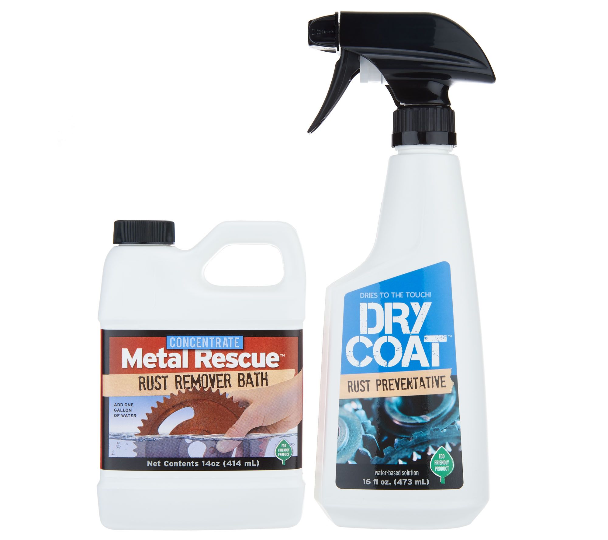 Metal Rescue Rust Remover Concentrate & Dry Coat Rust Preventative ...
